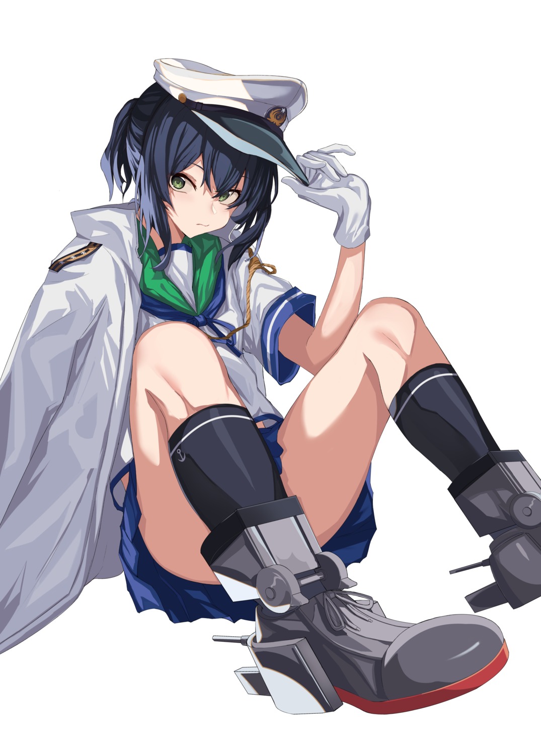 fubuki_(kancolle) kantai_collection oweee seifuku skirt_lift uniform