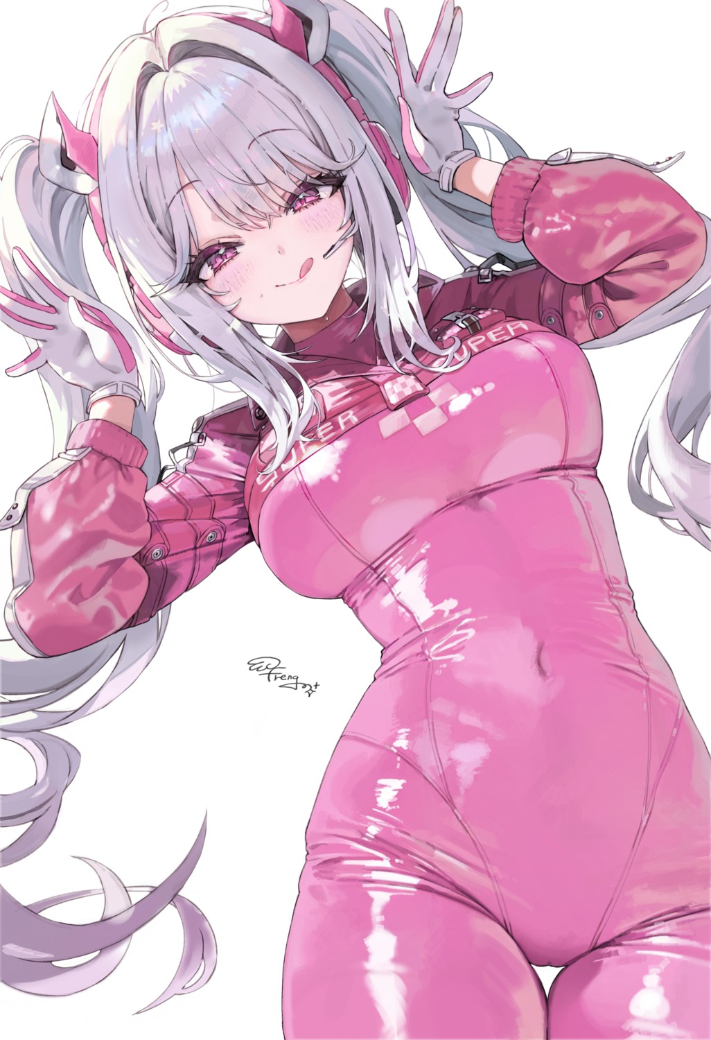 alice_(nikke) animal_ears bodysuit cameltoe freng goddess_of_victory:_nikke headphones