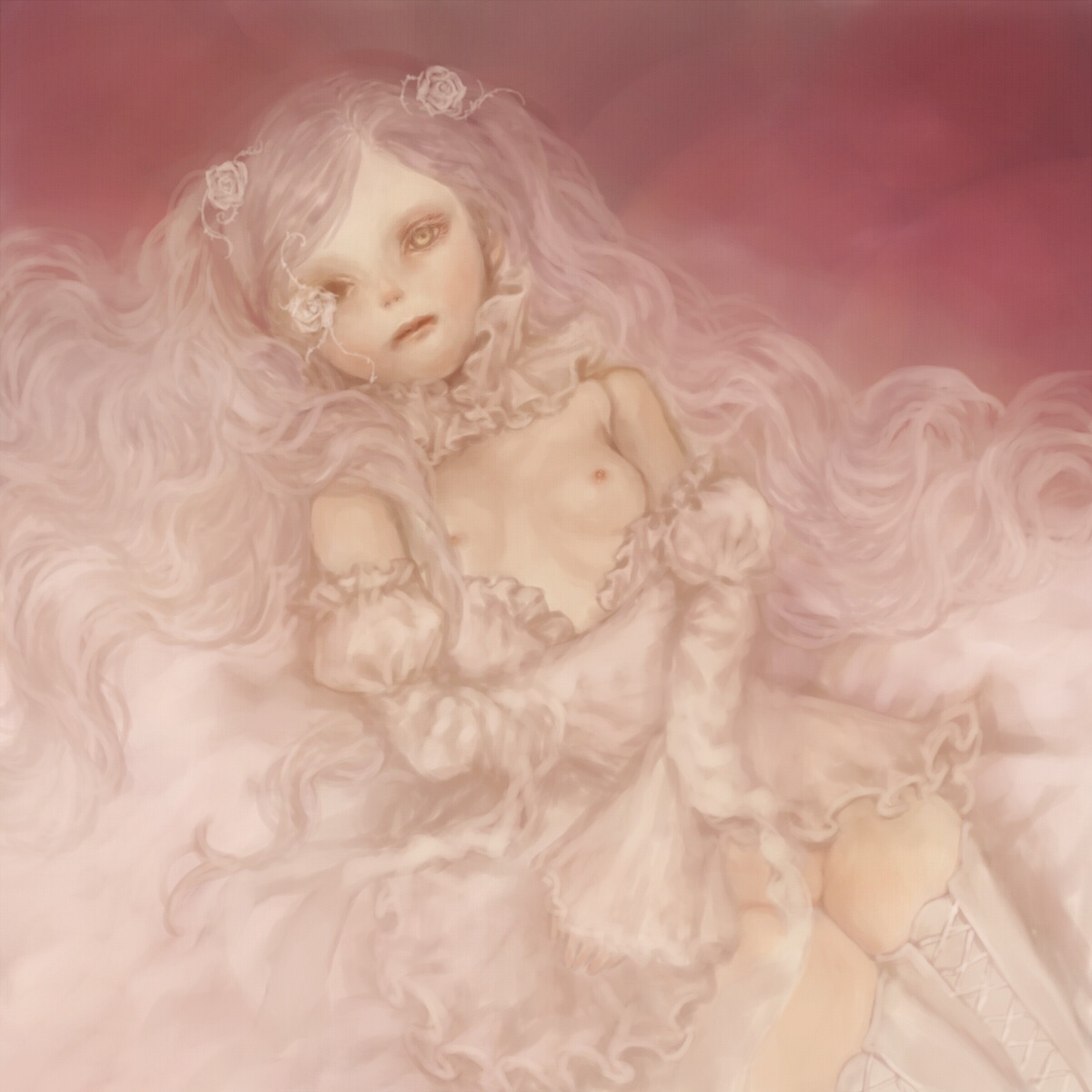 kirakishou loli nipples rozen_maiden thighhighs yukishiro