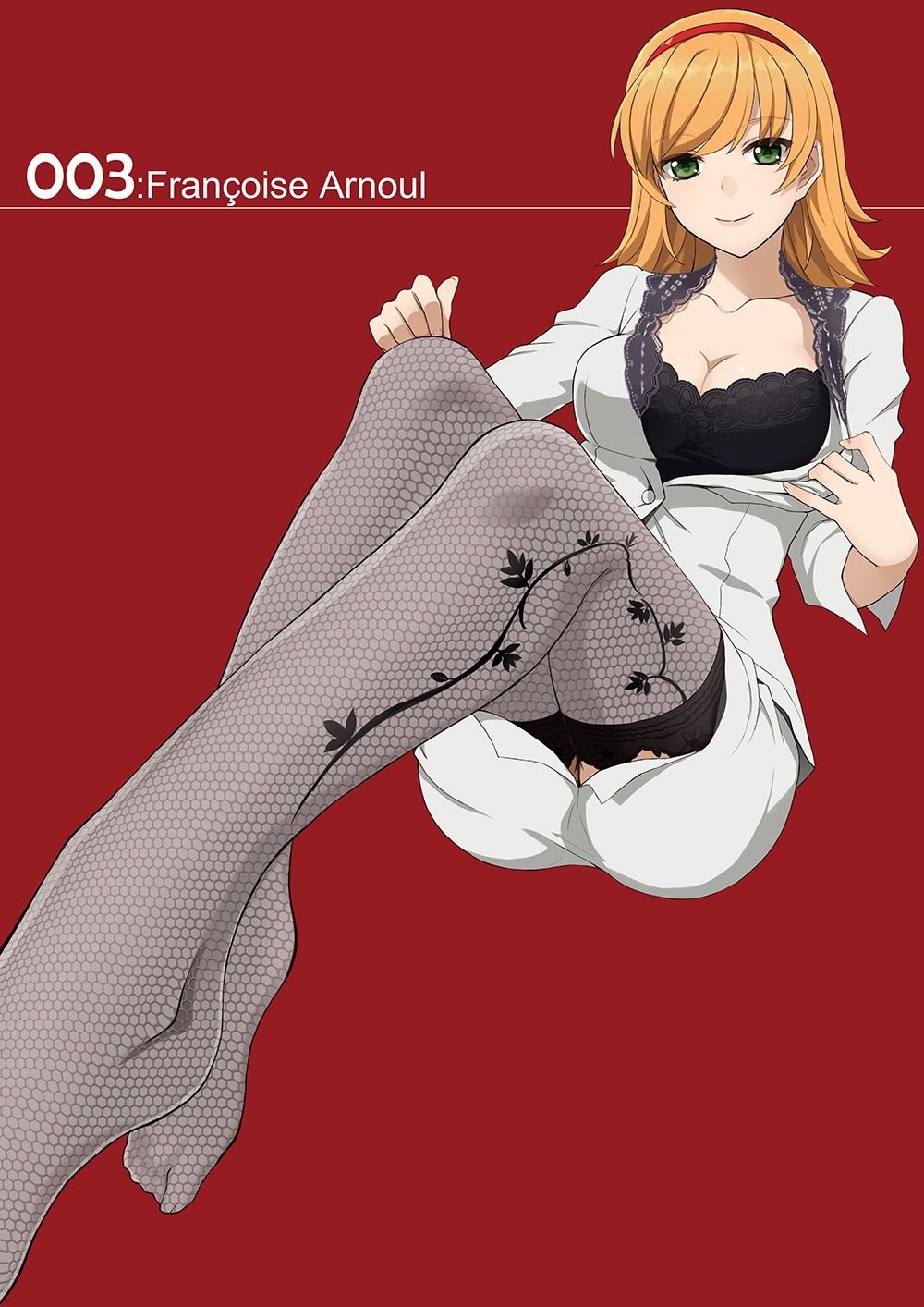 cleavage cyborg_009 fishnets francoise_arnoul_(cyborg_003) prime thighhighs