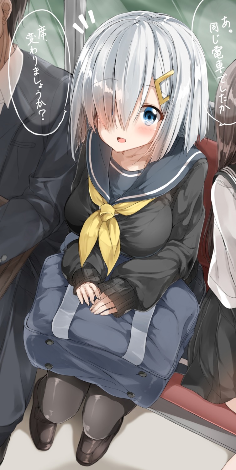 hamakaze_(kancolle) kantai_collection pantyhose pentagon_(railgun_ky1206) seifuku sweater