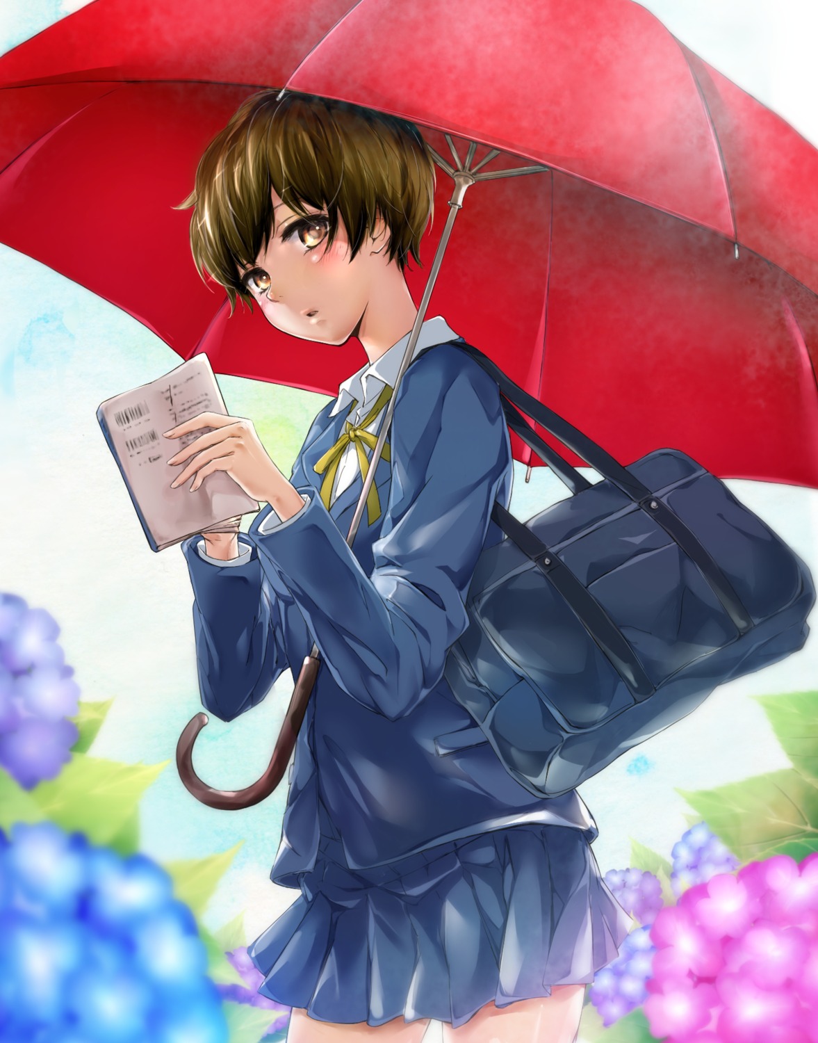 bokura_wa_minna_kawaisou conone kawai_ritsu seifuku umbrella