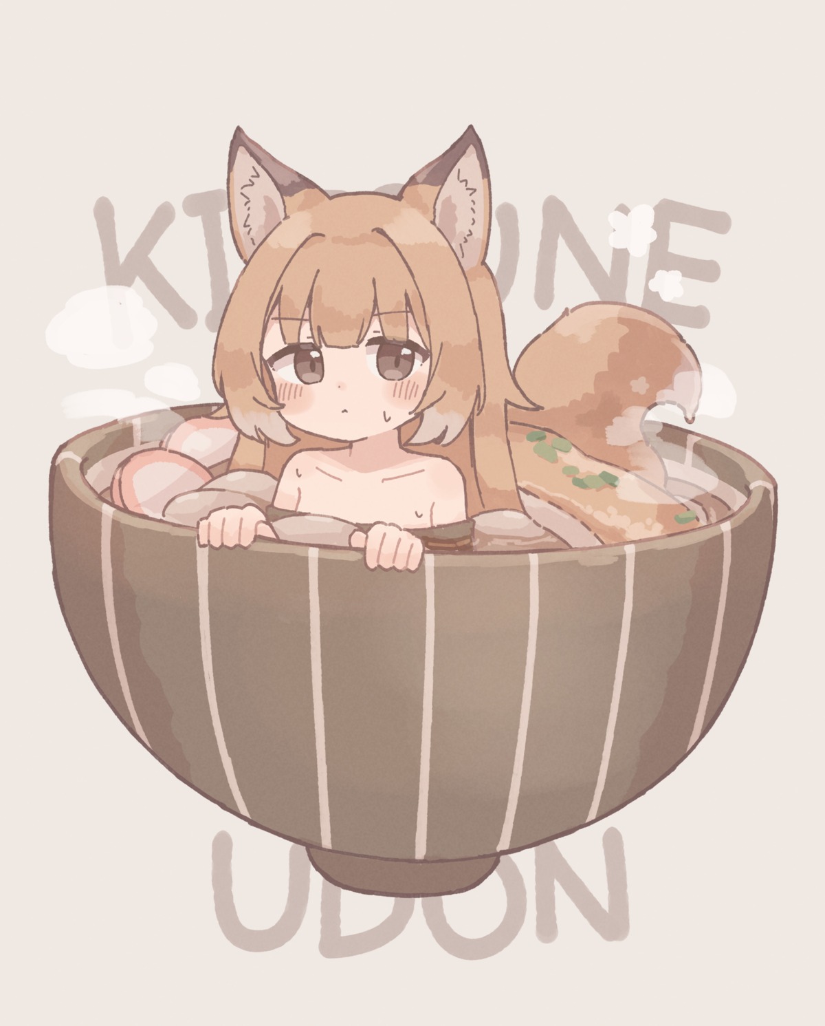 animal_ears colon_br kitsune loli no_bra tail wet