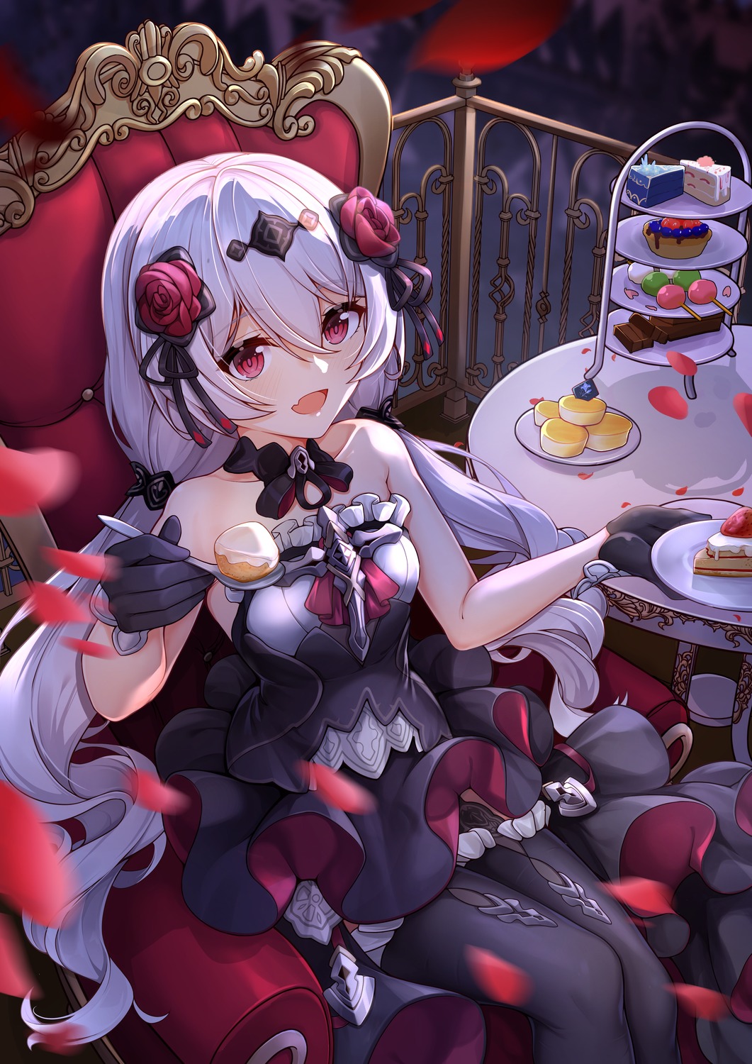 benghuai_xueyuan dress honkai_impact pantyhose theresa_apocalypse yiduan_zhu