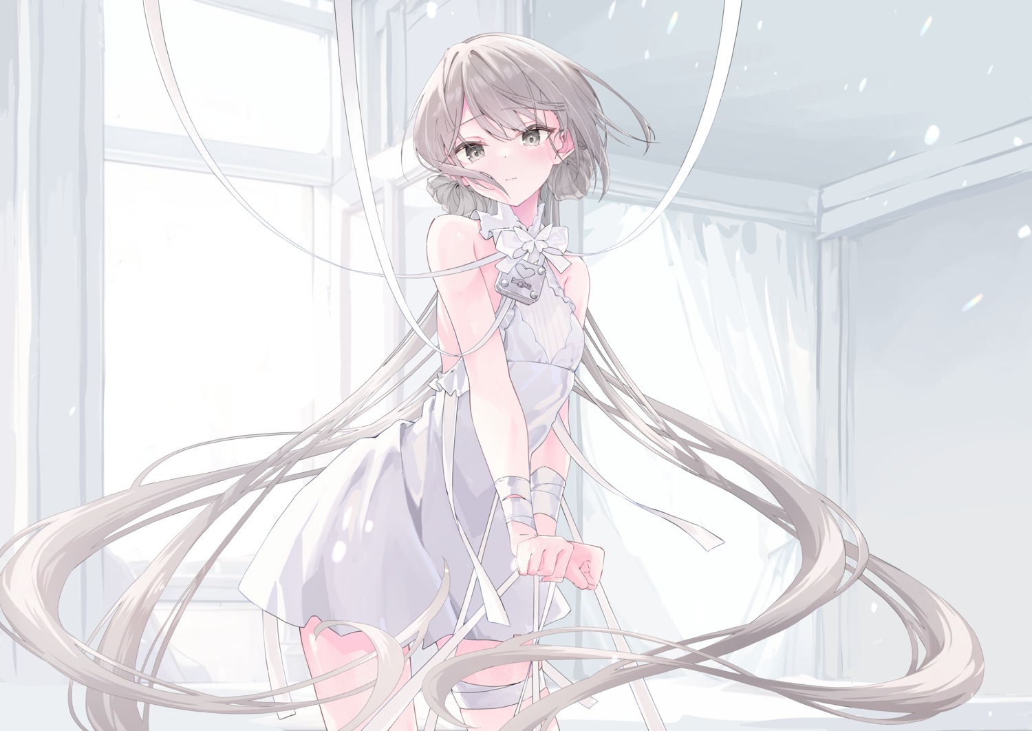 bandages bondage dress inubouzaki_(i_nu1515) no_bra