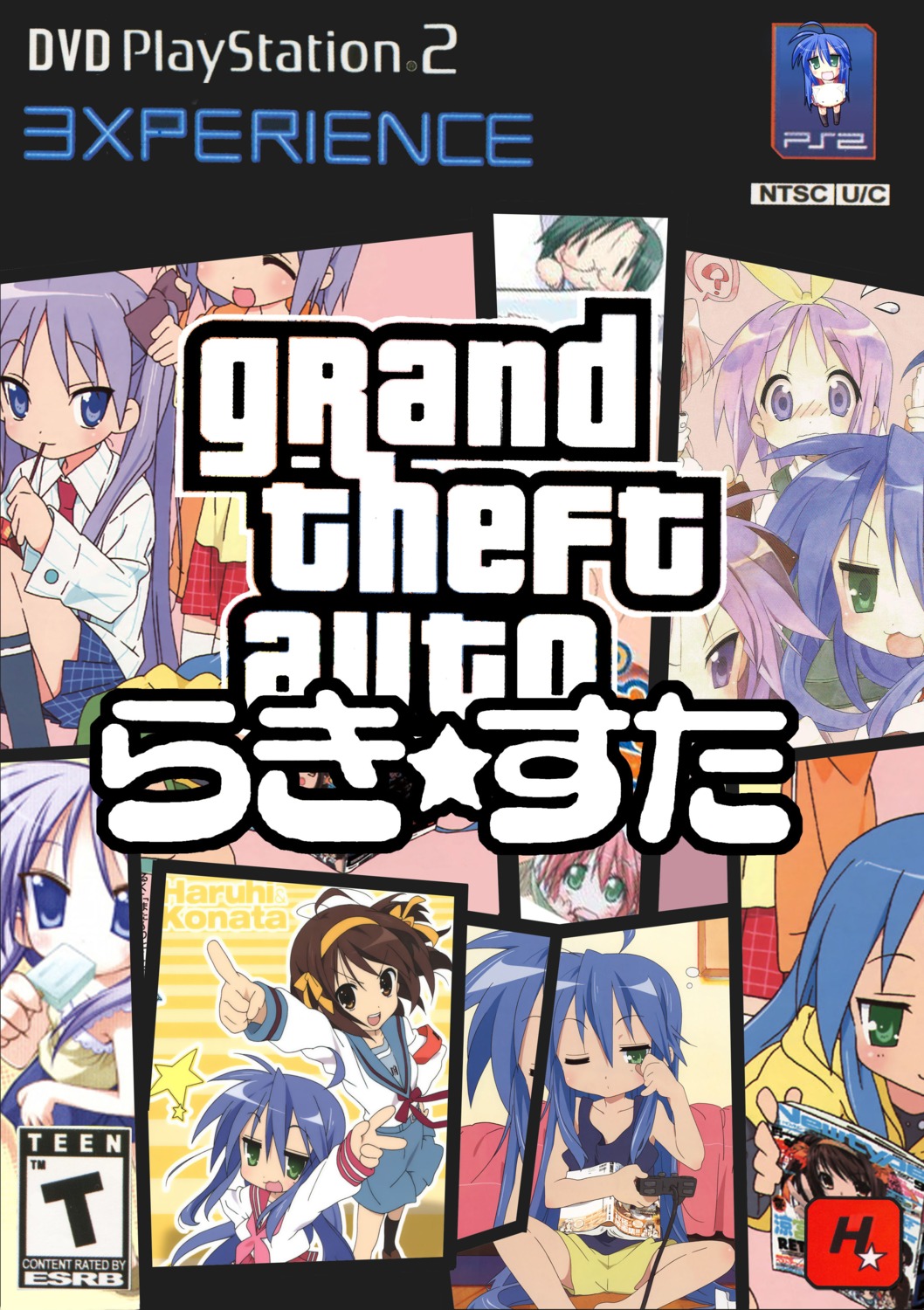 grand_theft_auto hiiragi_kagami hiiragi_tsukasa izumi_konata lucky_star parody