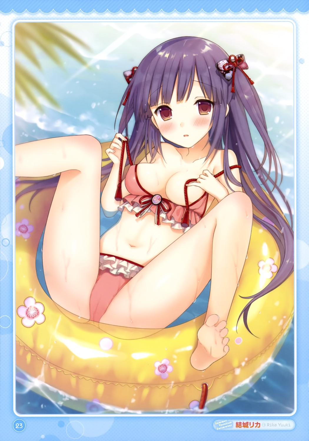 bikini cameltoe cleavage feet swimsuits undressing wet yuuki_rika