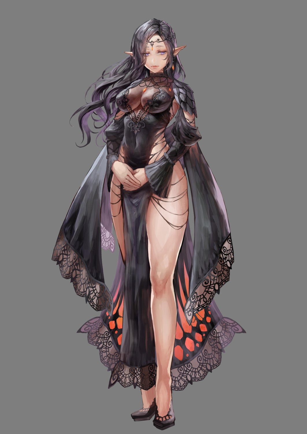 de:lithe dress no_bra pointy_ears see_through tagme transparent_png