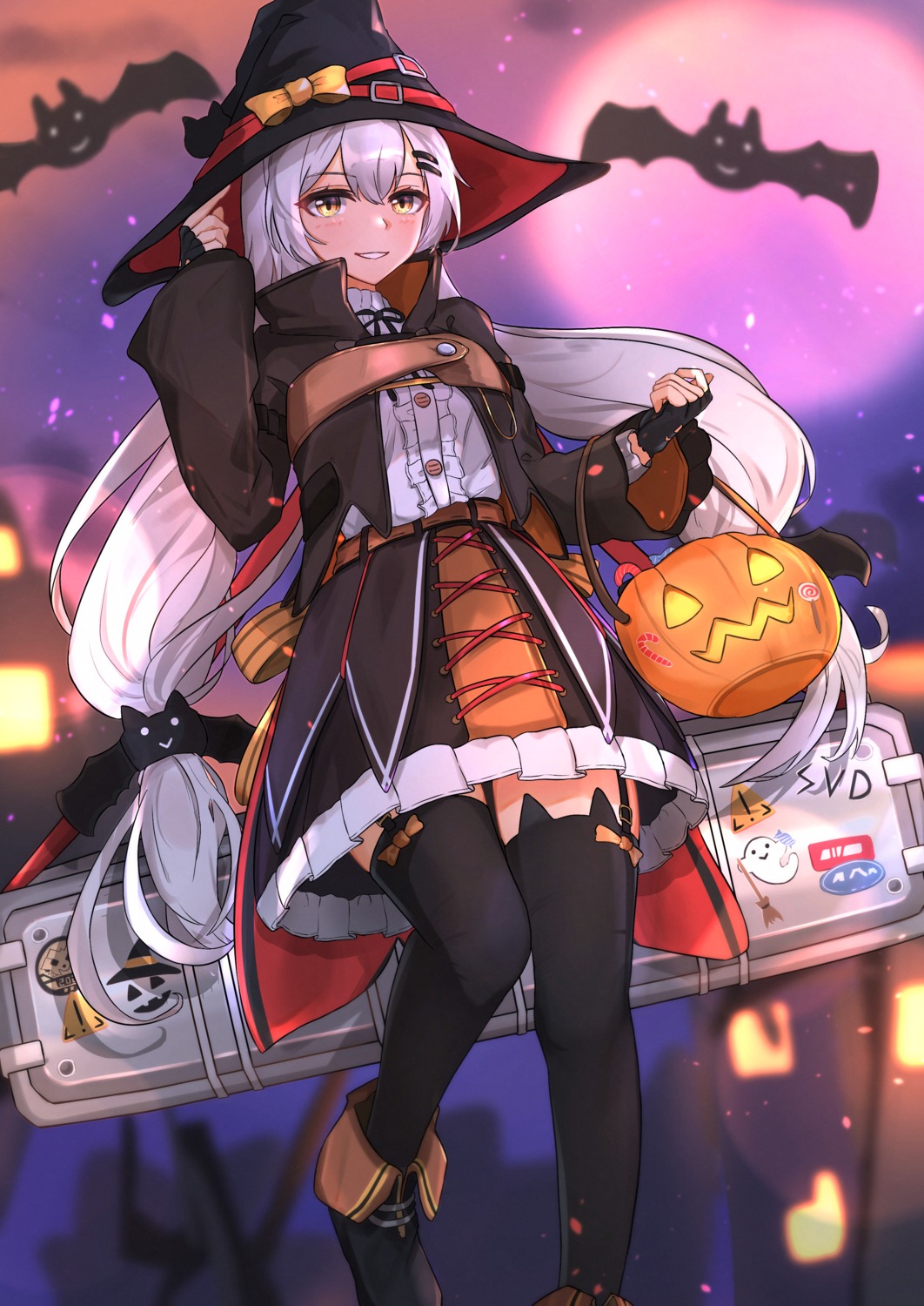halloween muteppona_hito stockings thighhighs witch