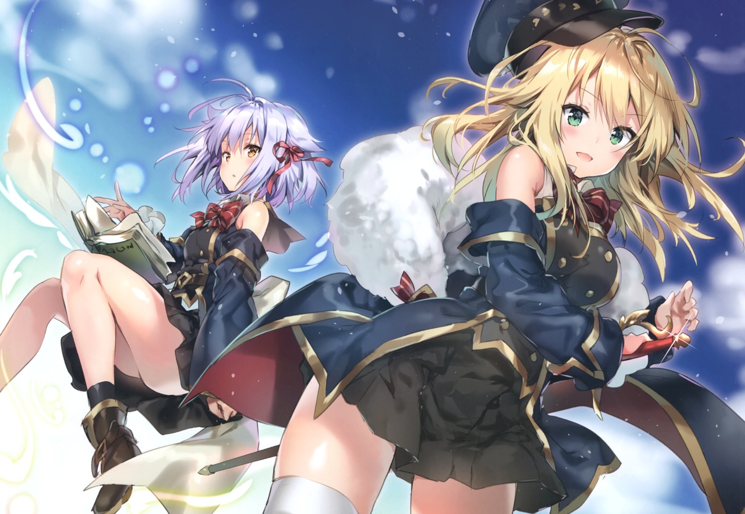 eleonore eterna olivier_(riichu) riichu sword thighhighs uniform