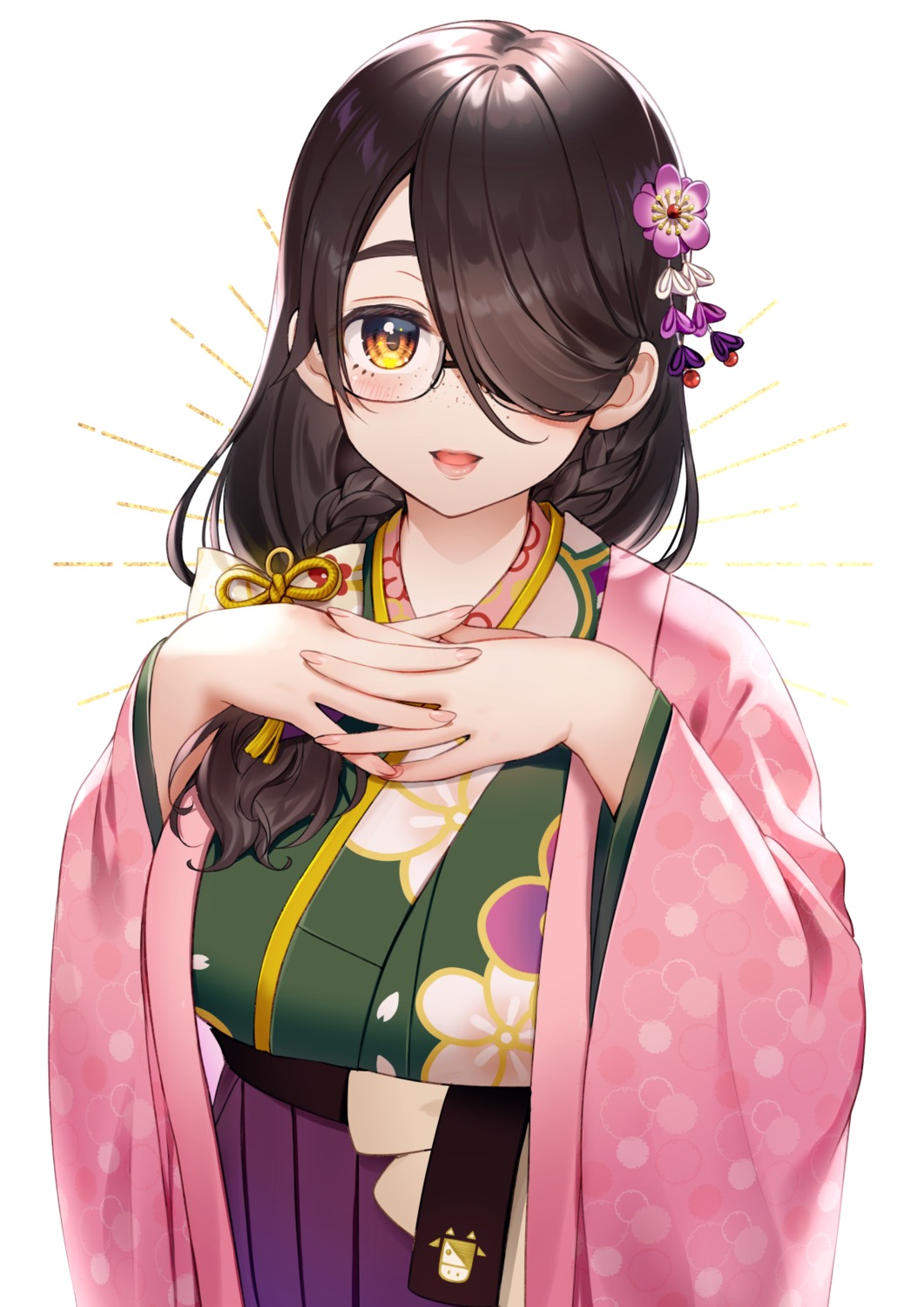 japanese_clothes megane momoshiki_tsubaki