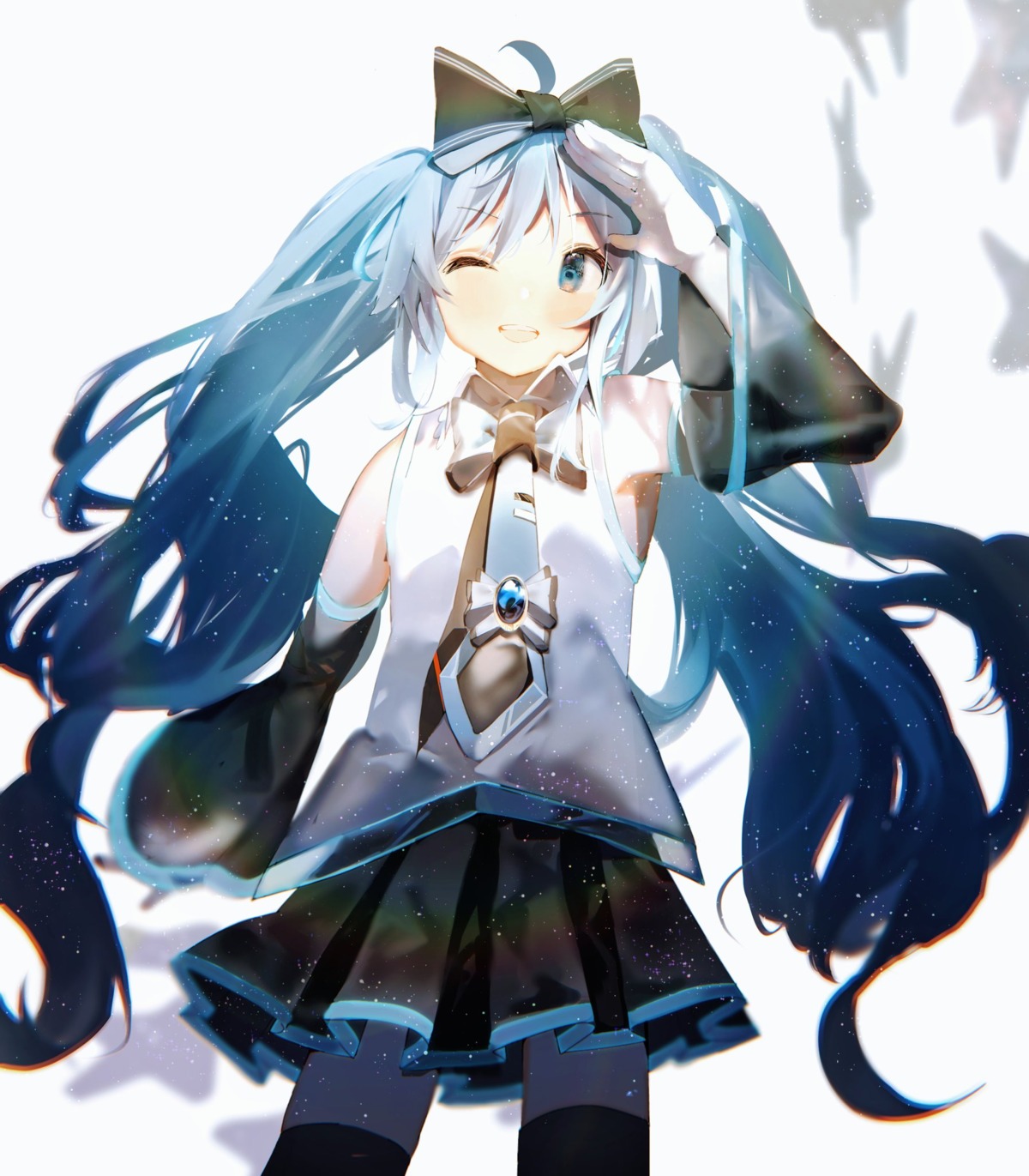 hatsune_miku iftuoma thighhighs vocaloid