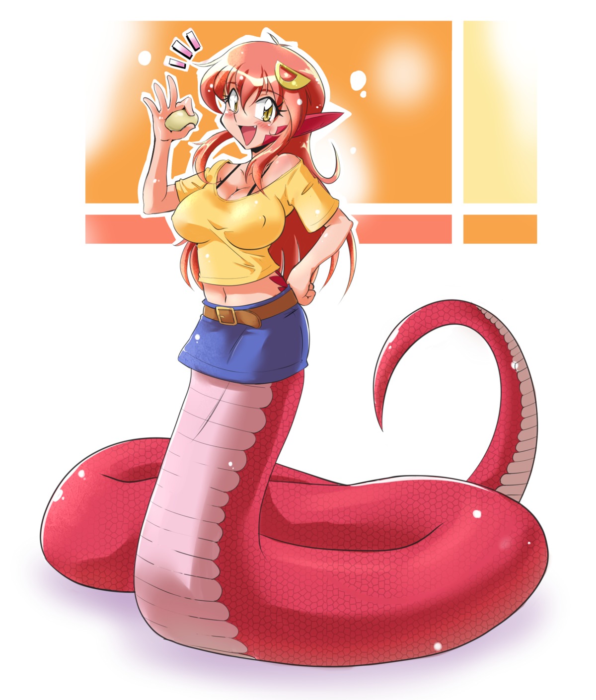 bichosan erect_nipples miia_(monster_musume) monster_girl monster_musume_no_iru_nichijou pointy_ears tail