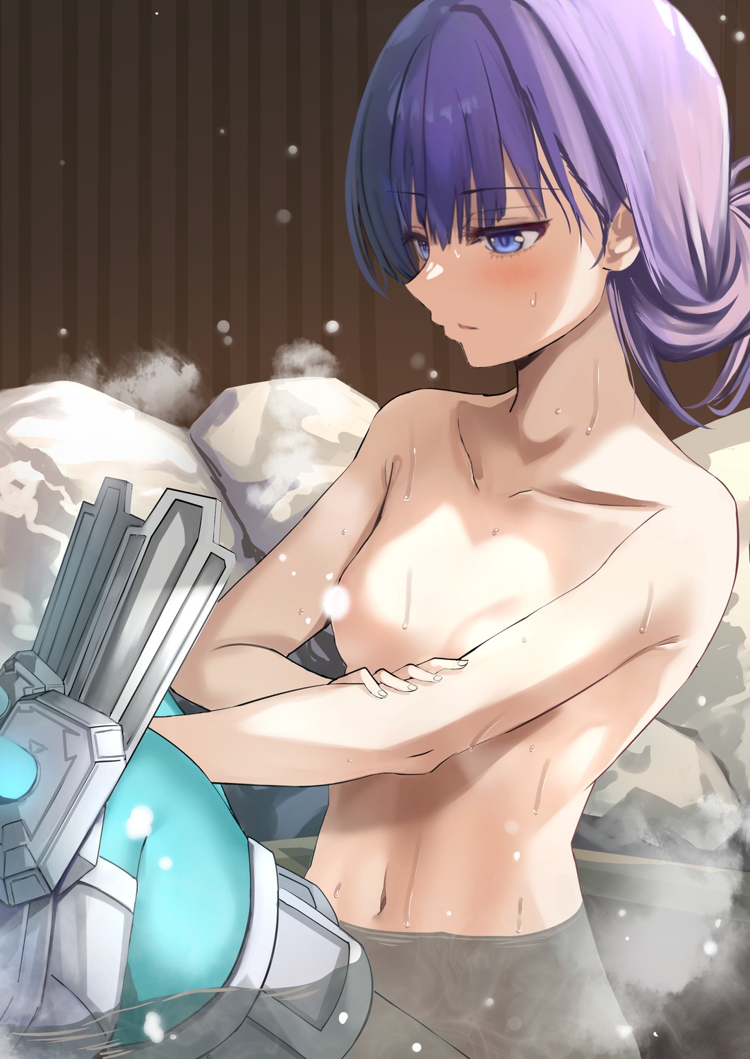 bathing censored fate/grand_order kesoshirou meltryllis naked onsen wet