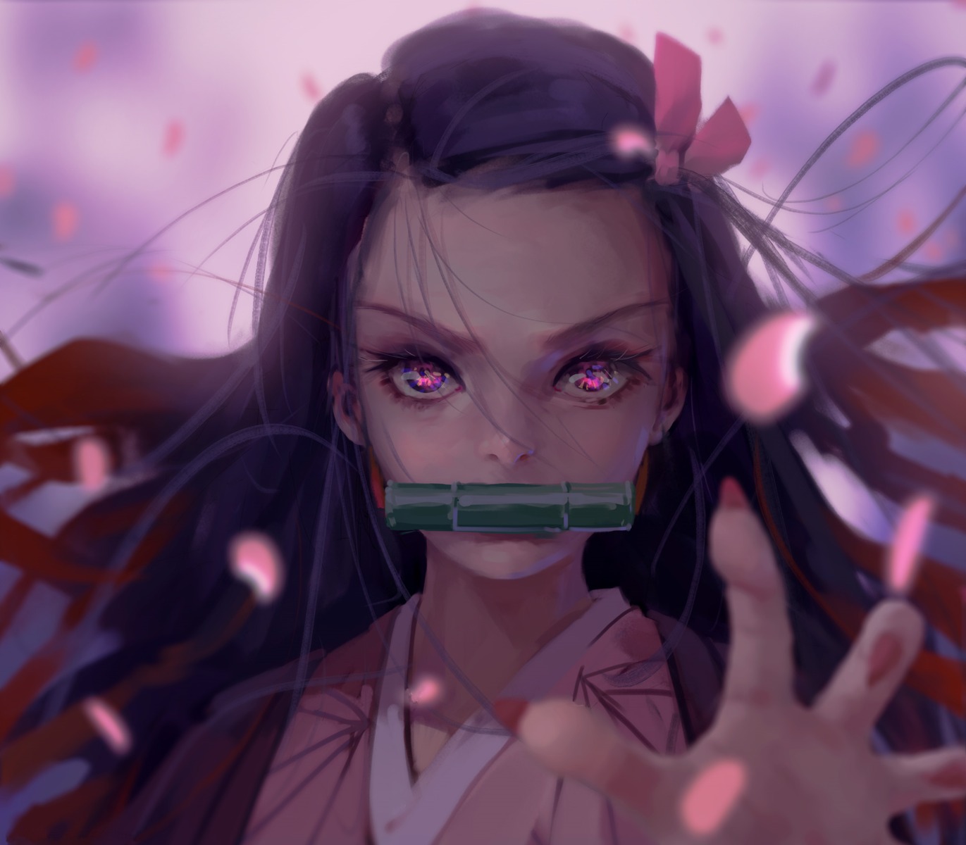 japanese_clothes kamado_nezuko kimetsu_no_yaiba wlop