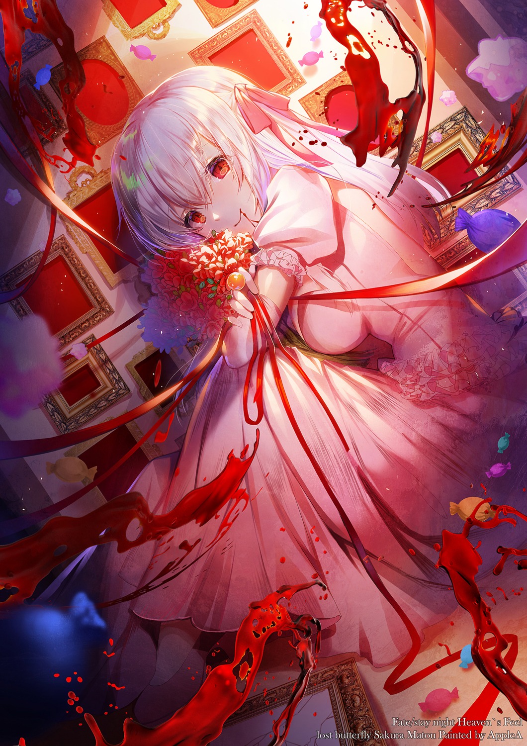 apple_caramel blood dark_sakura dress fate/stay_night fate/stay_night_heaven's_feel matou_sakura