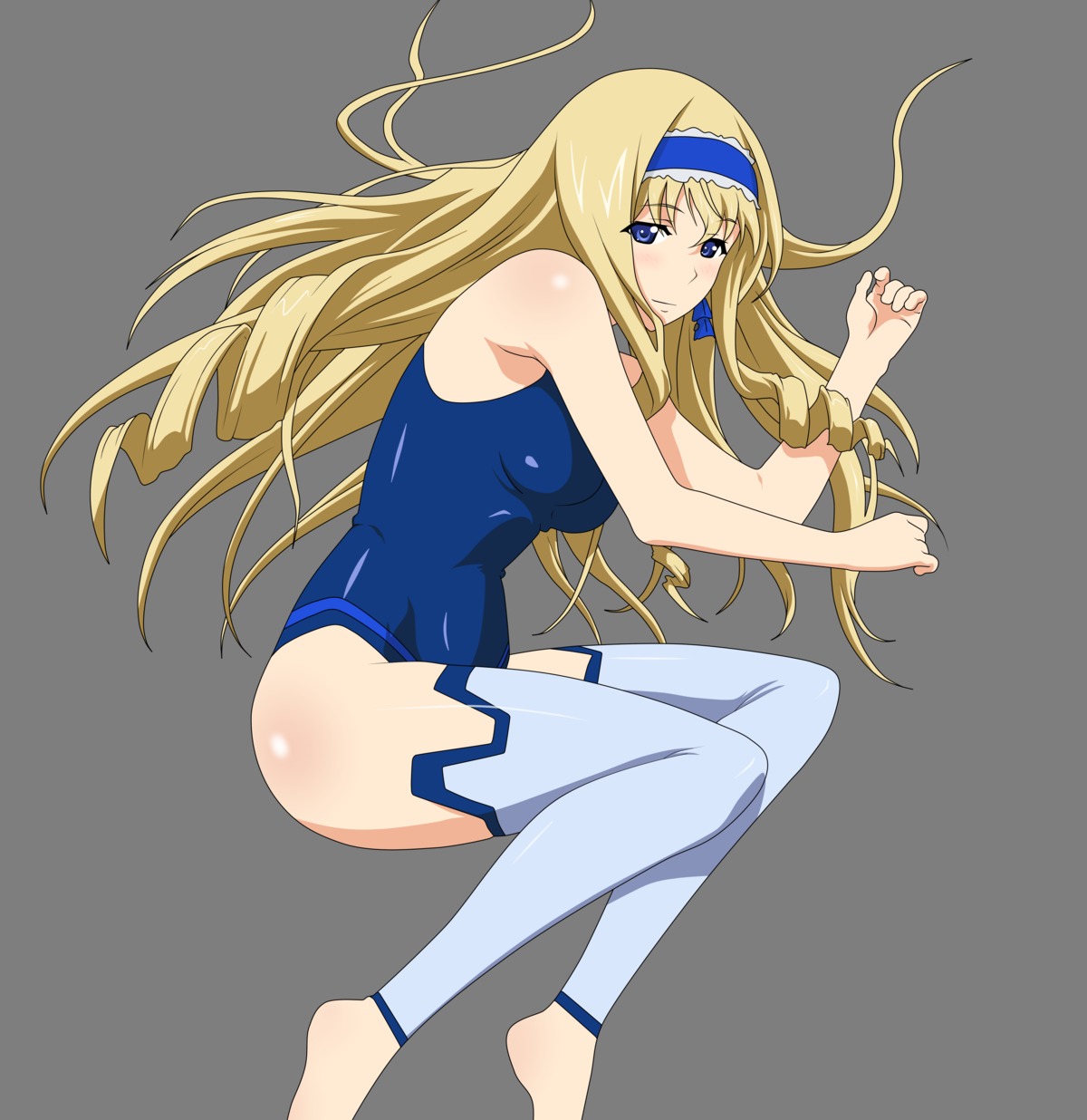 bodysuit cecilia_alcott infinite_stratos thighhighs transparent_png vector_trace