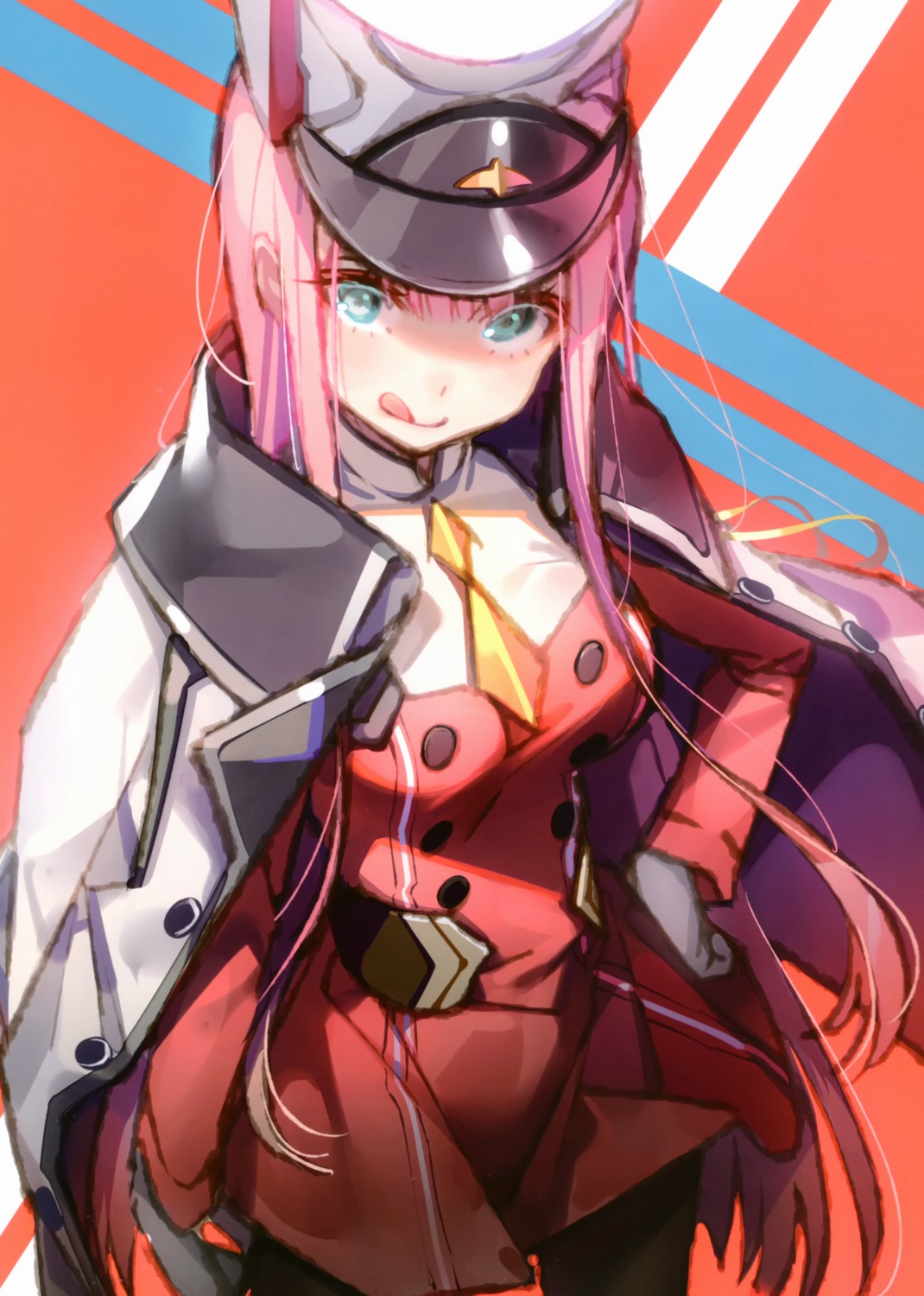 darling_in_the_franxx dsmile pantyhose uniform zero_two_(darling_in_the_franxx)