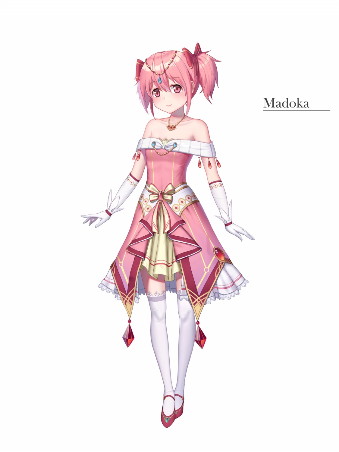 dress du_mogu kaname_madoka mahou_shoujo_madoka_magica thighhighs