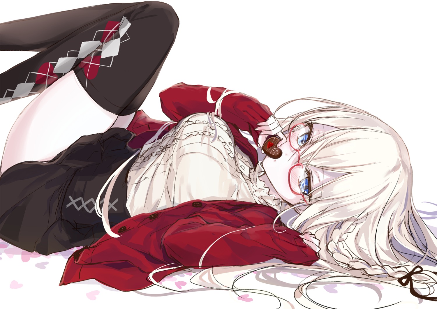 emia_(castilla) megane skirt_lift sweater thighhighs