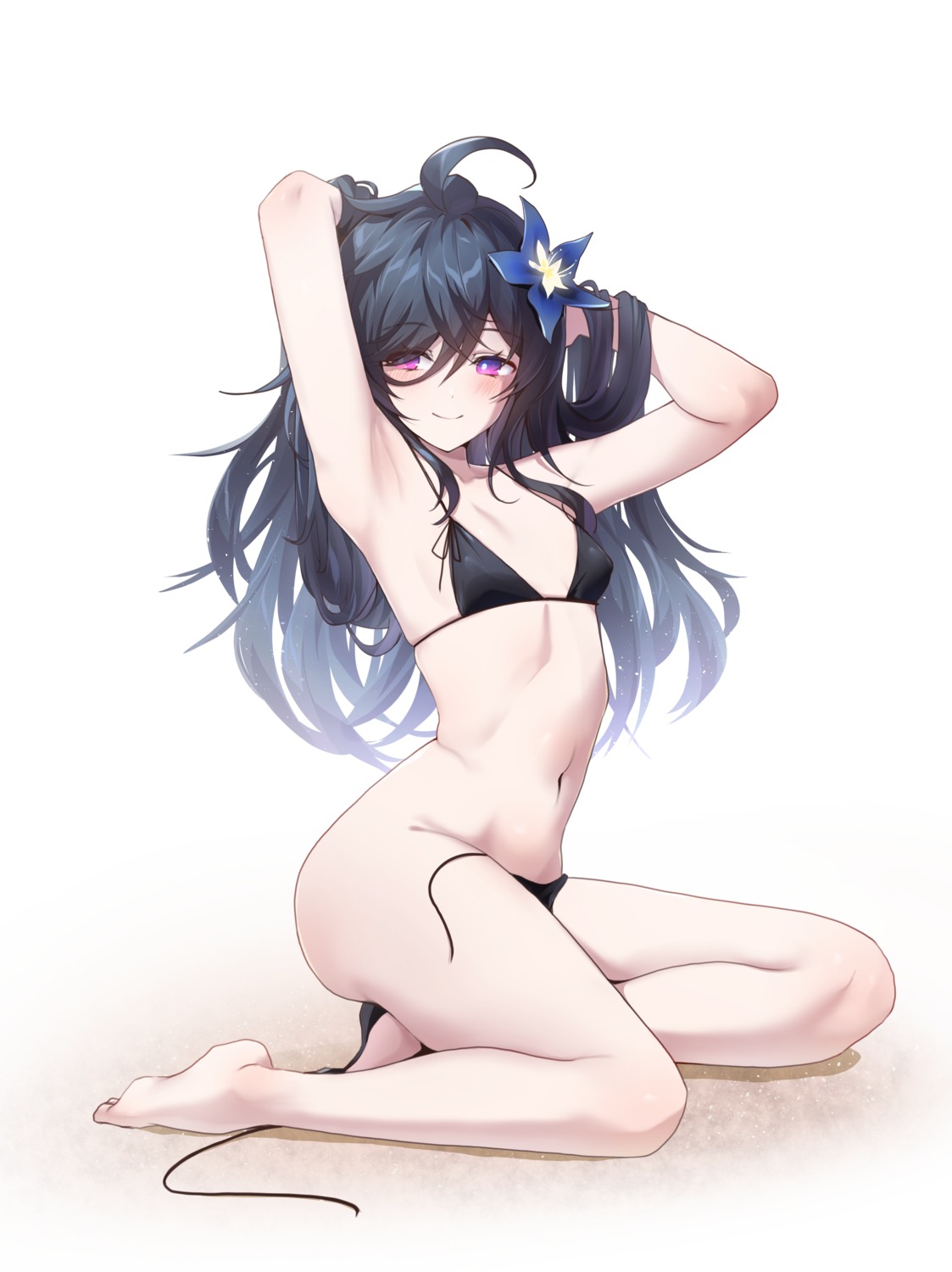 bikini elsword nisha_(elsword) panty_pull pinkmarine swimsuits