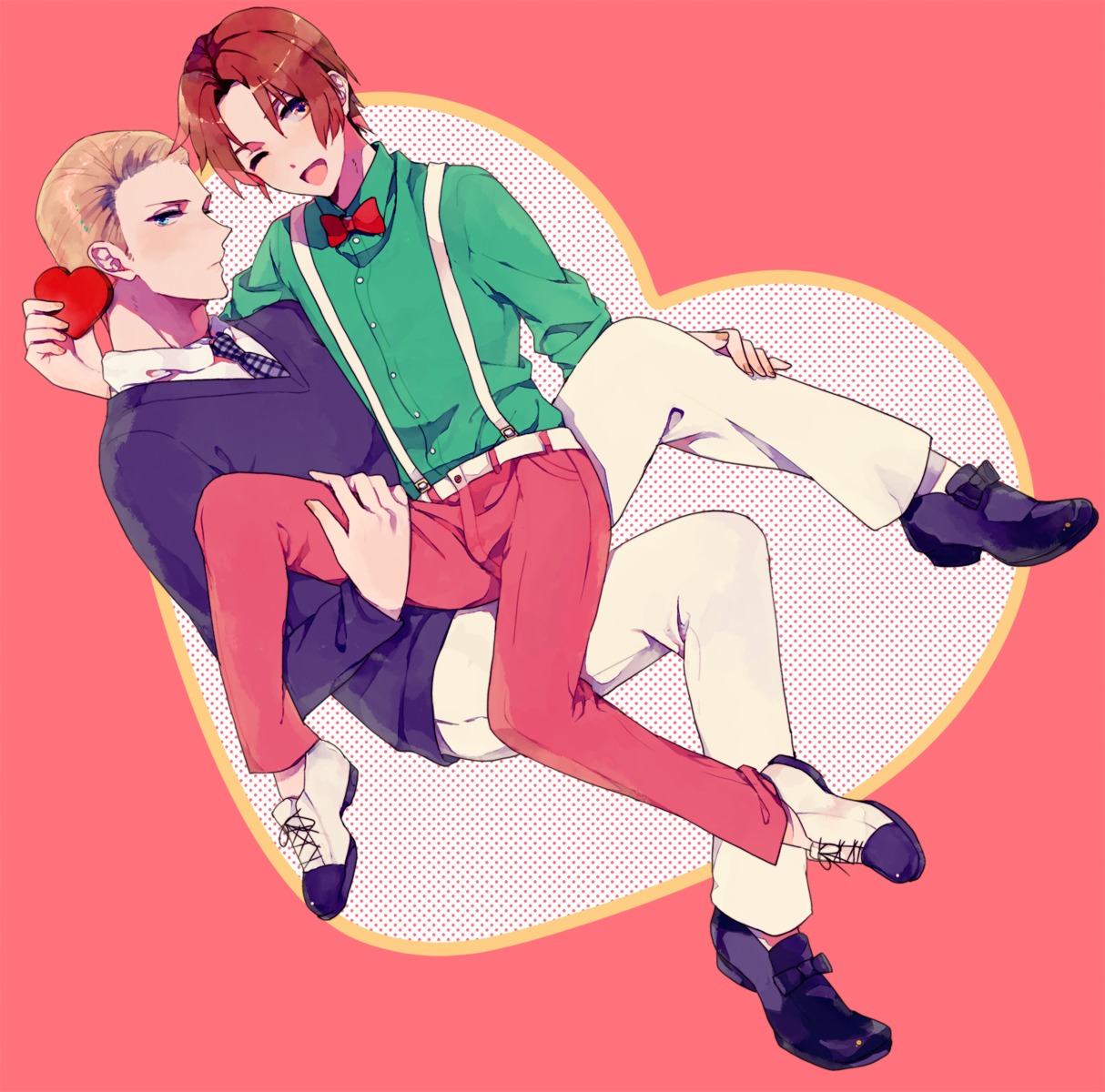 belluch germany hetalia_axis_powers male north_italy yaoi