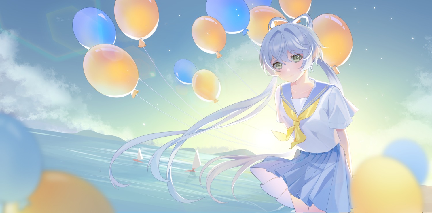 luo_tianyi seifuku skirt_lift vocaloid yinranluo