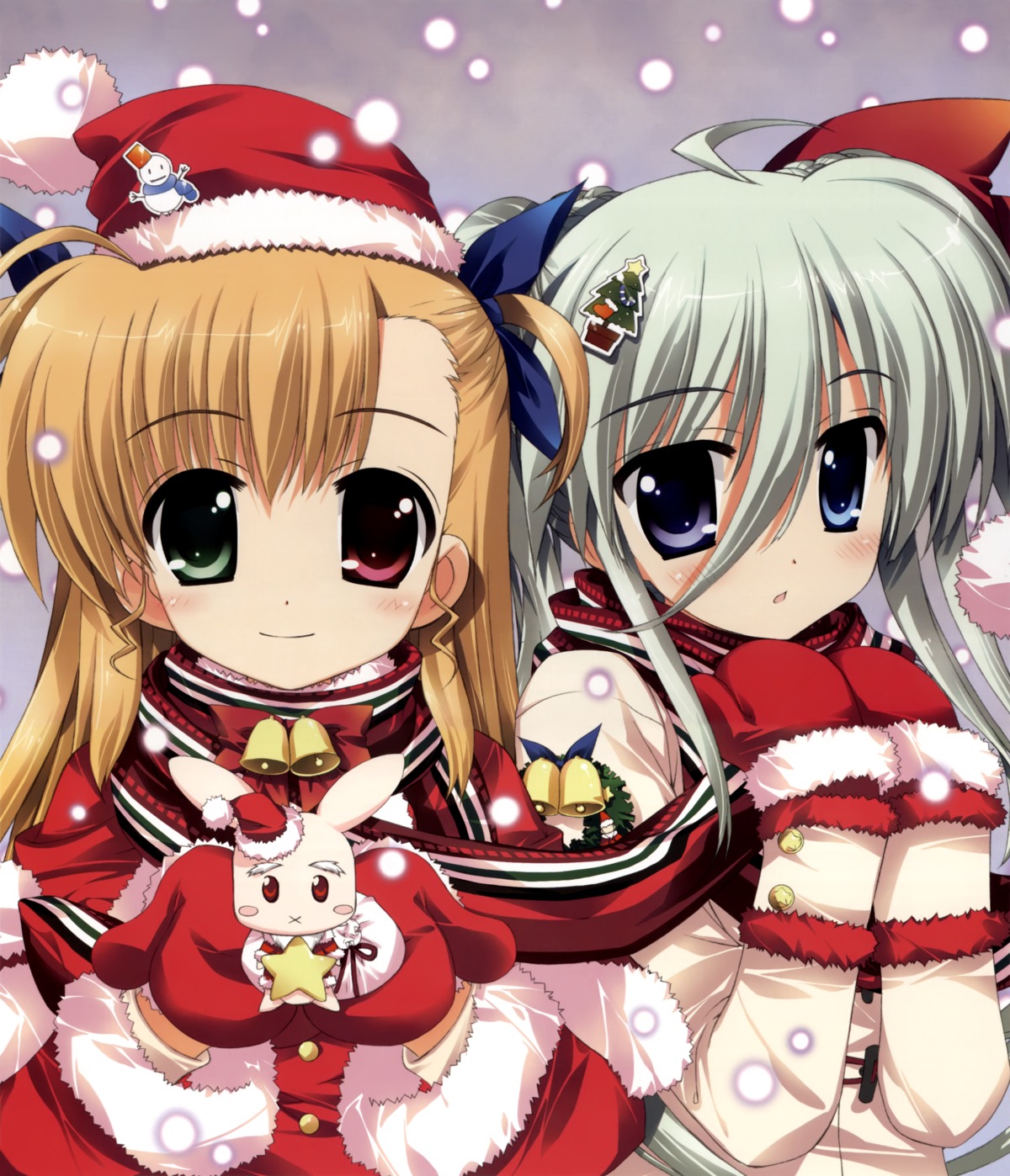 christmas einhart_stratos fujima_takuya heterochromia mahou_shoujo_lyrical_nanoha mahou_shoujo_lyrical_nanoha_vivid vivio