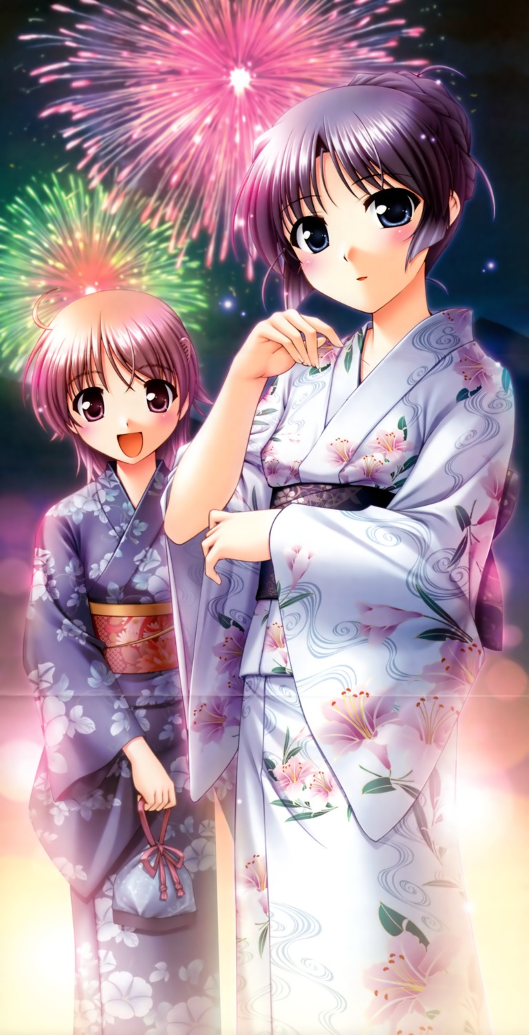 bekkankou crease fortune_arterial kuze_kiriha yukata yuuki_haruna