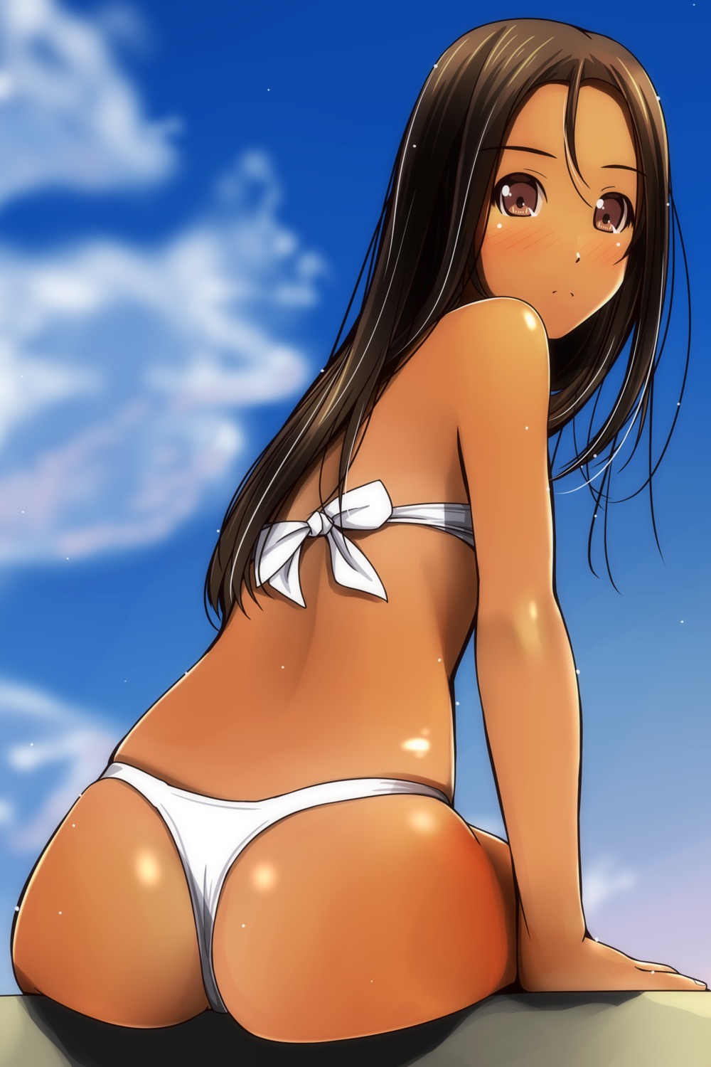 ass bikini matsunaga_kouyou swimsuits thong