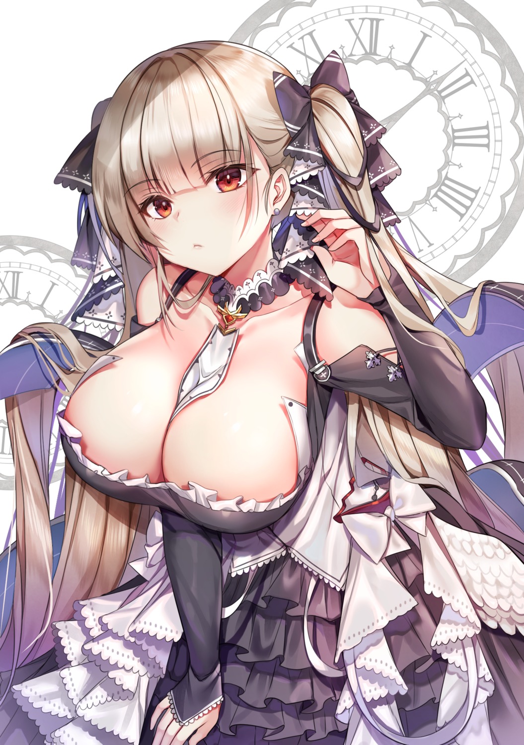 azur_lane cleavage formidable_(azur_lane) gothic_lolita lolita_fashion maett no_bra