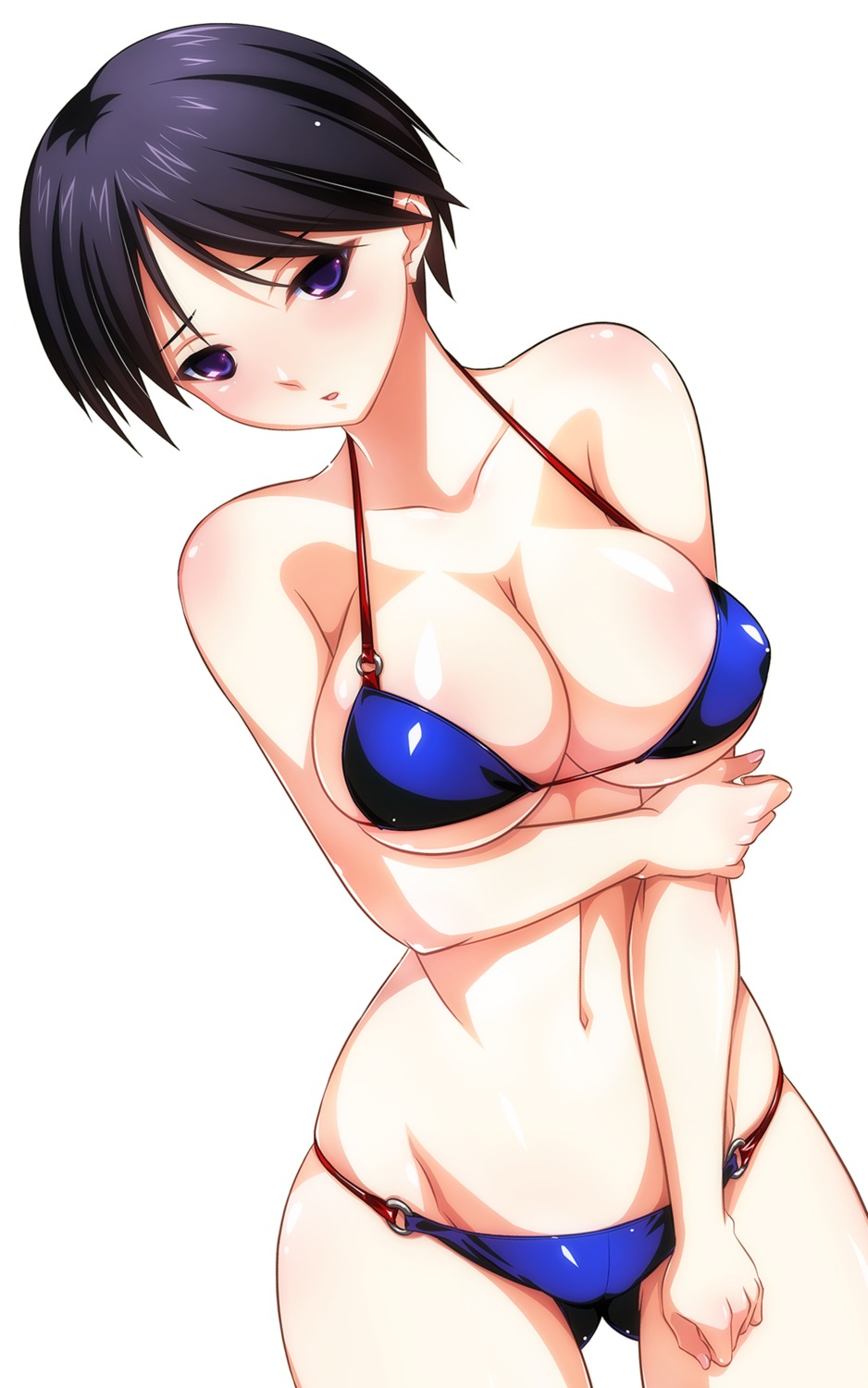 aneimo aneimo_neo bikini boot_up! breast_hold cleavage photoshop shinonome_kazuhiko swimsuits toudou_takami underboob