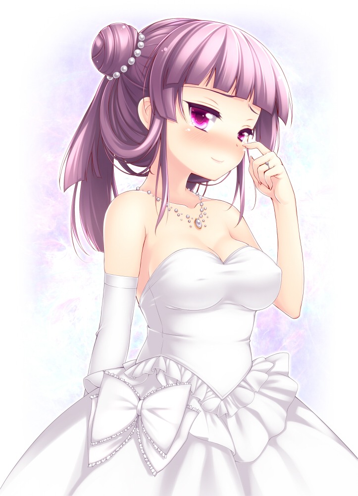 cleavage dress erect_nipples nullken patchouli_knowledge petit_ego! touhou