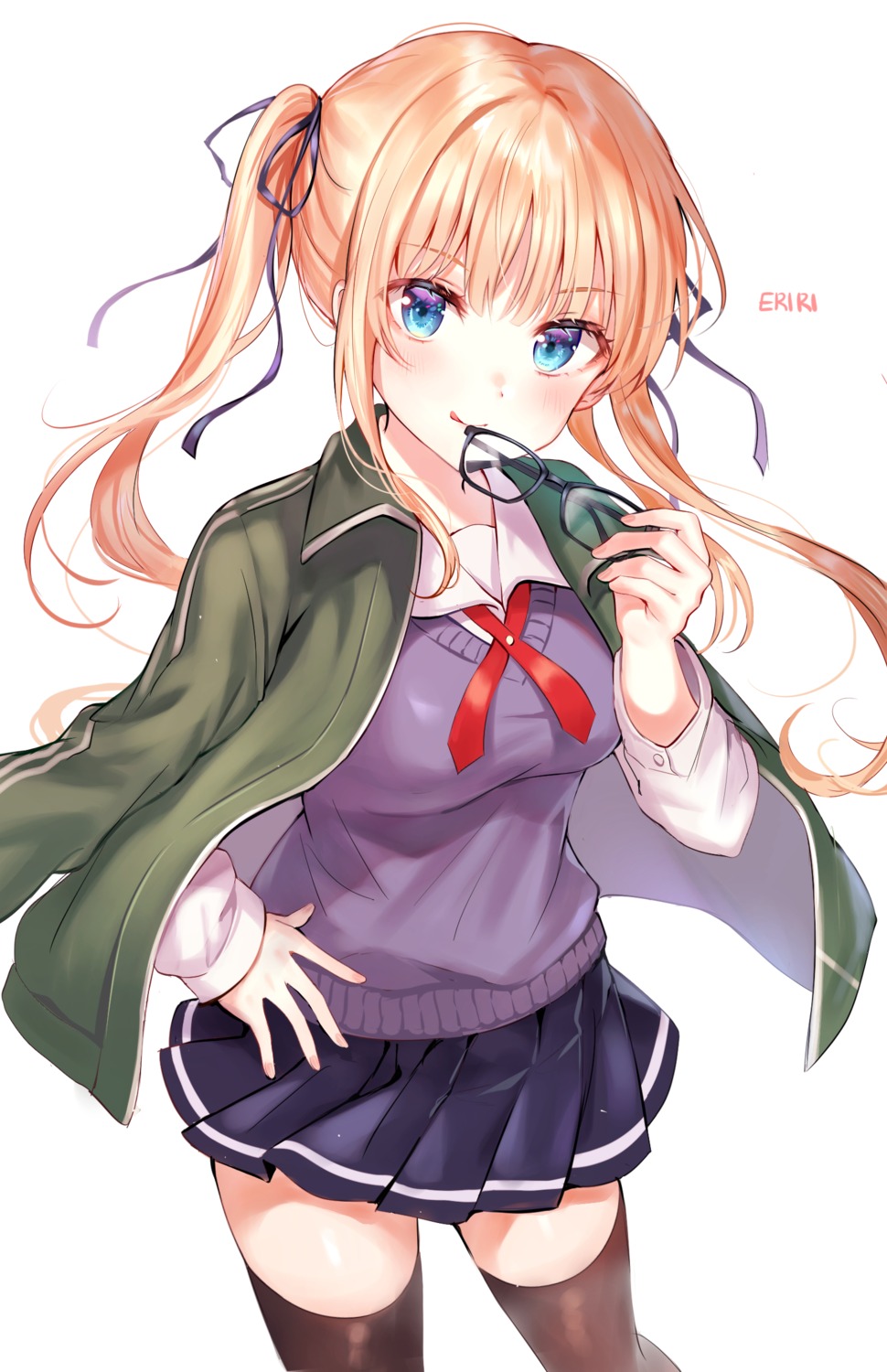 gym_uniform megane saenai_heroine_no_sodatekata sawamura_spencer_eriri seifuku sweater thighhighs tokkyu