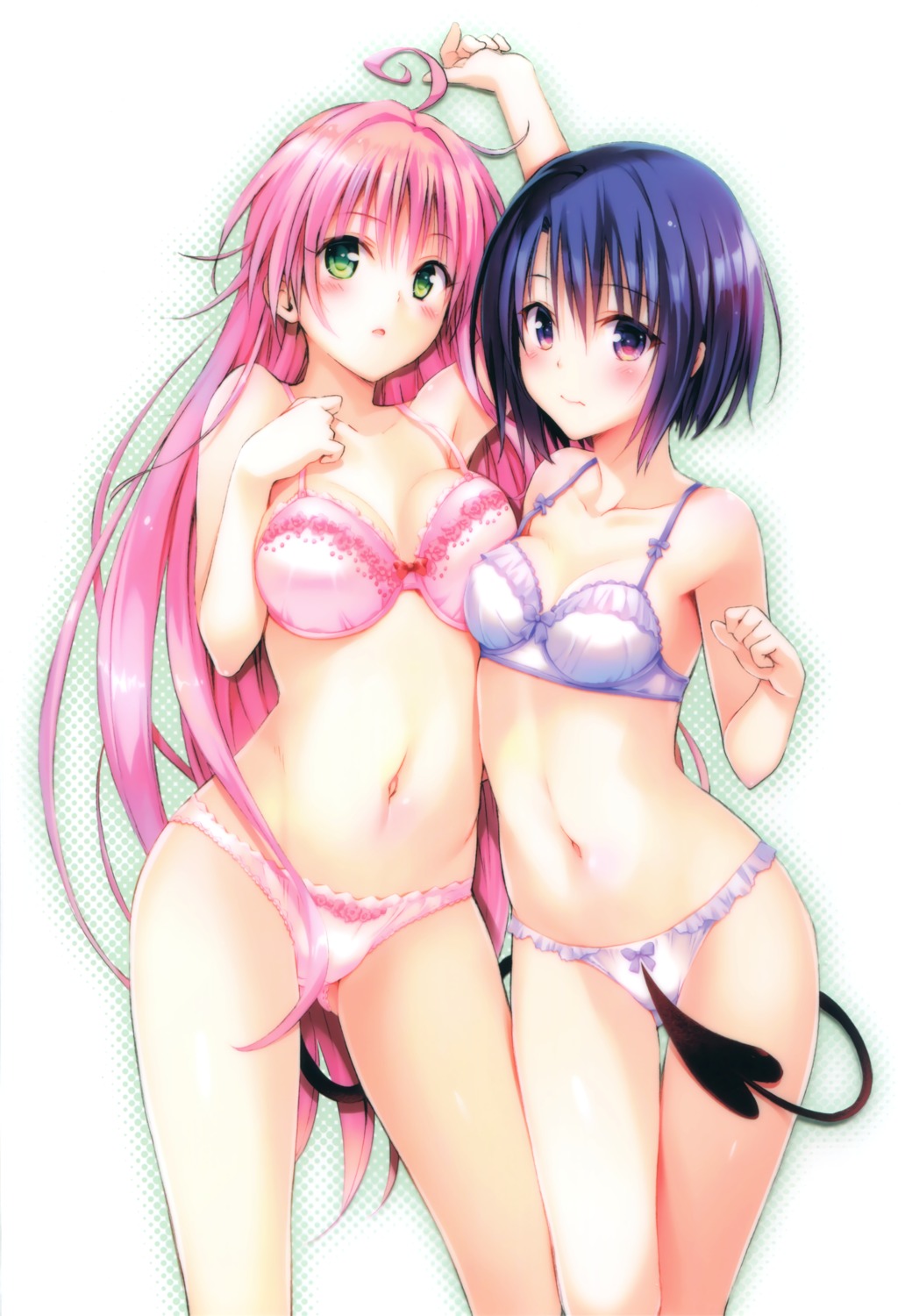 bra cleavage lala_satalin_deviluke pantsu sairenji_haruna tail to_love_ru to_love_ru_darkness yabuki_kentarou