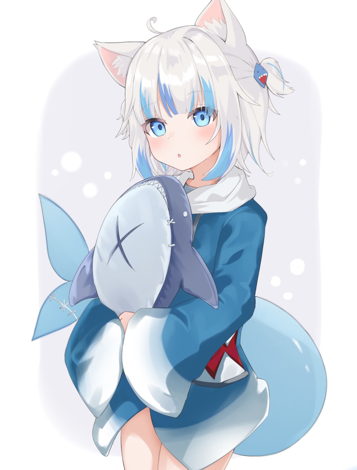 animal_ears gawr_gura hololive hololive_english nekomimi nekozame tail