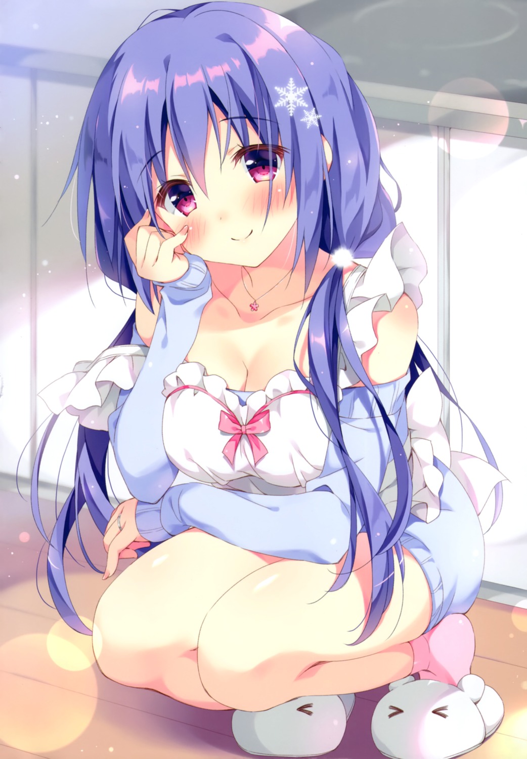 cleavage dress pan pan_no_mimi sweater uta_(pan)