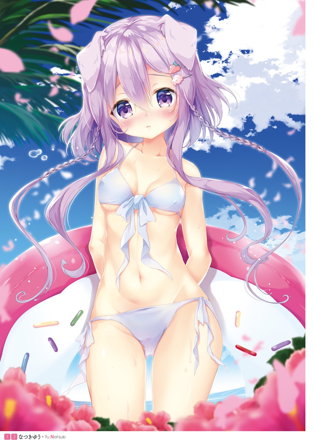 animal_ears bikini natsuki_yuu swimsuits underboob