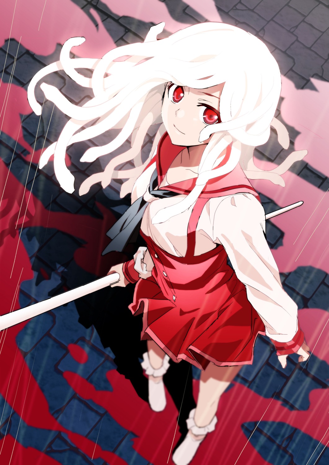 akechi_shizuku bakemonogatari blood monogatari_(series) seifuku sengoku_nadeko