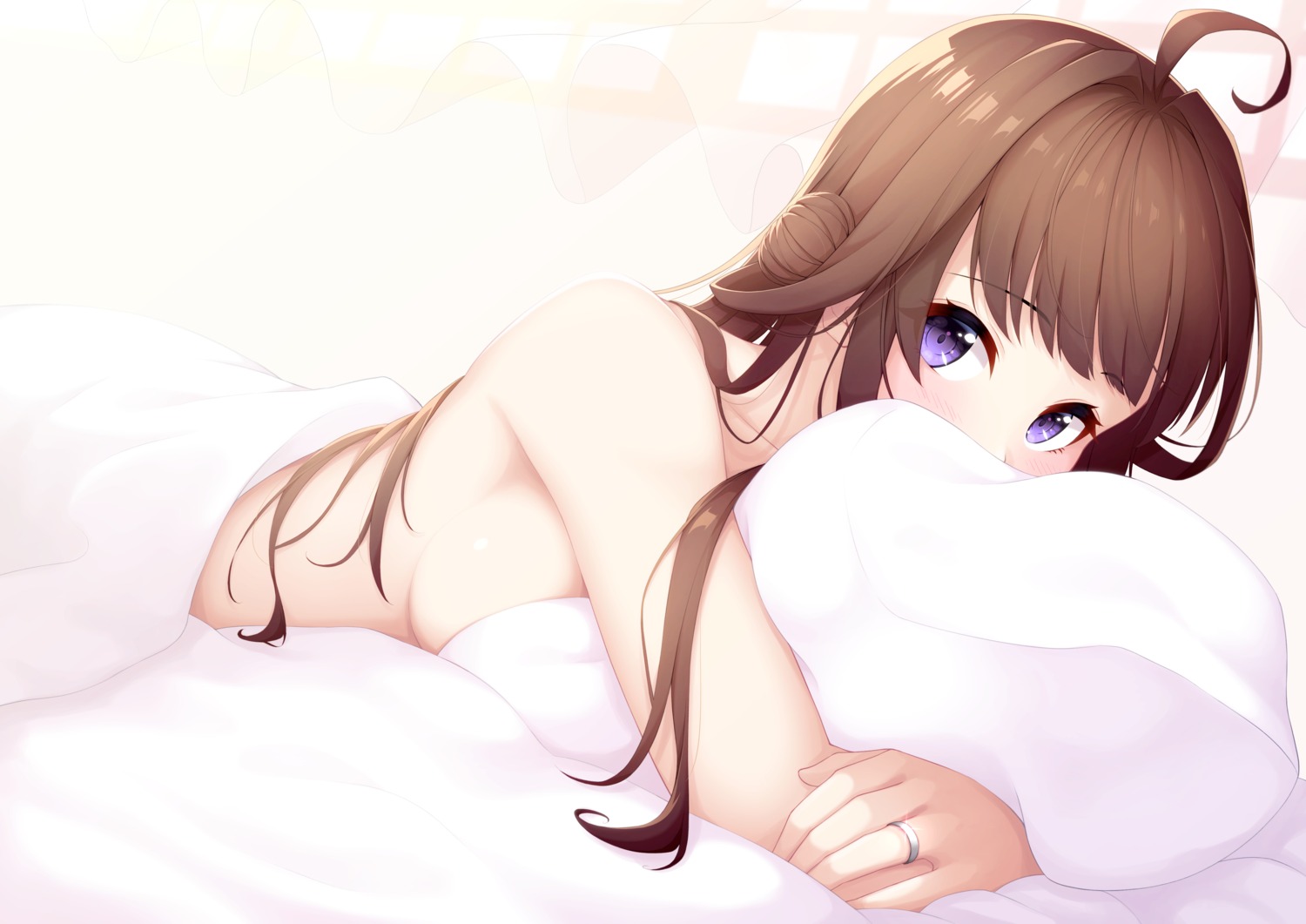 kantai_collection kongou_(kancolle) naked ochiai_miyabi sheets