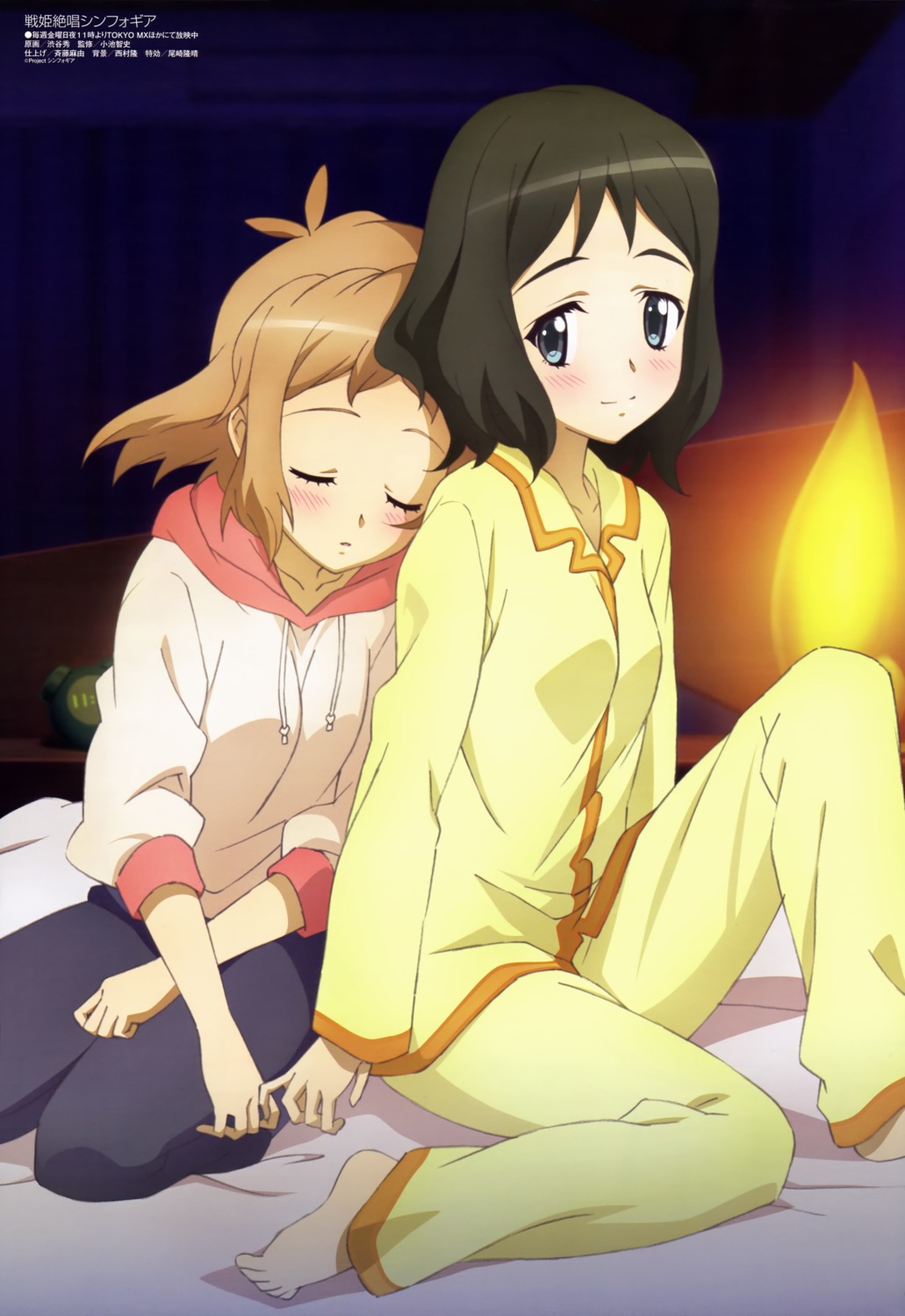 kohinata_miku pajama senki_zesshou_symphogear shibuya_sakae tachibana_hibiki