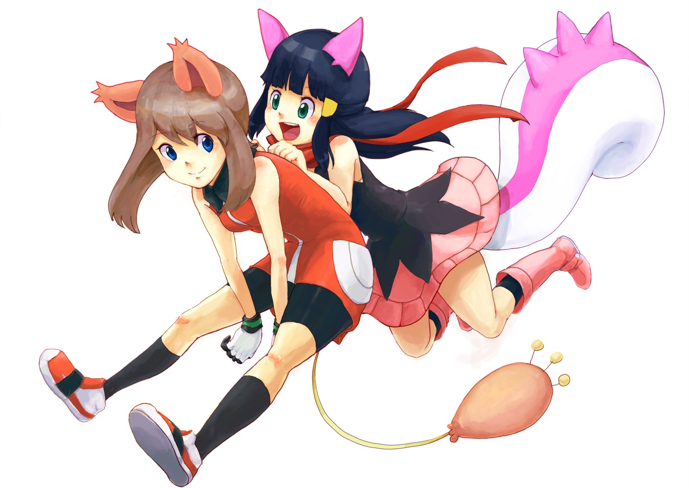 animal_ears azuma_yukihiko cosplay haruka_(pokemon) hikari_(pokemon) pachirisu pokemon pokemon_bdsp pokemon_dppt pokemon_oras pokemon_rse skitty tail