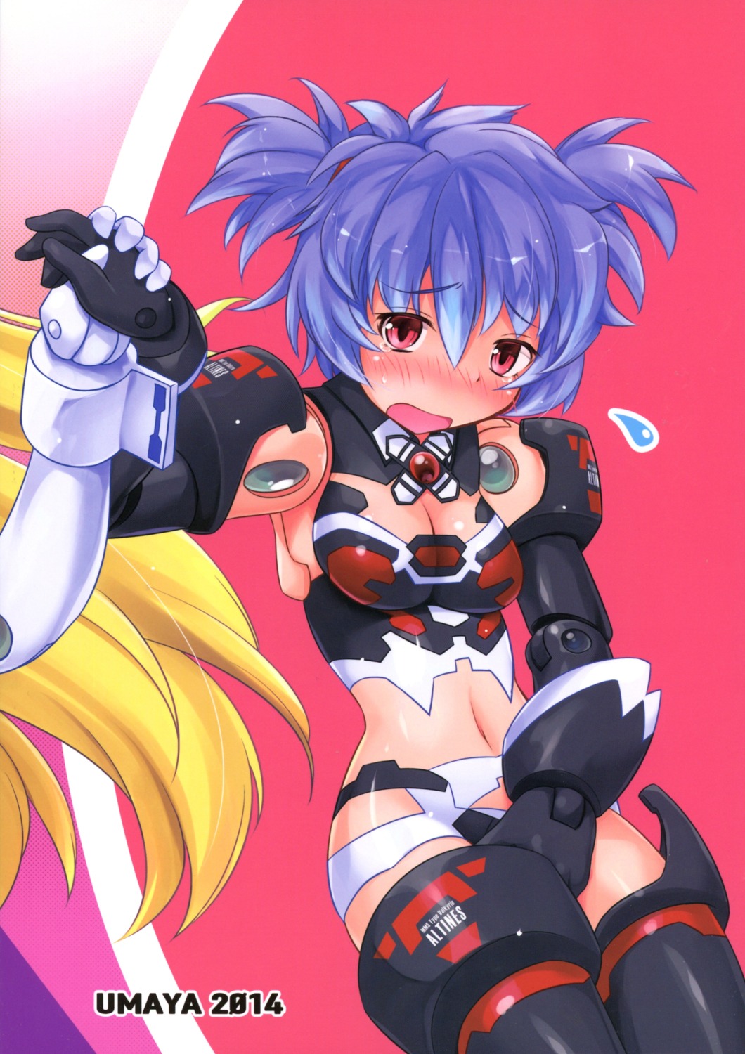 altines busou_shinki cleavage ines_(busou_shinki) mecha_musume thighhighs uma_(artist) umaya