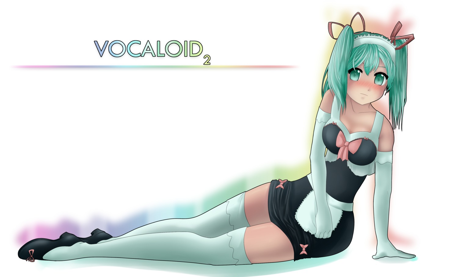 hatsune_miku maid thighhighs vocaloid