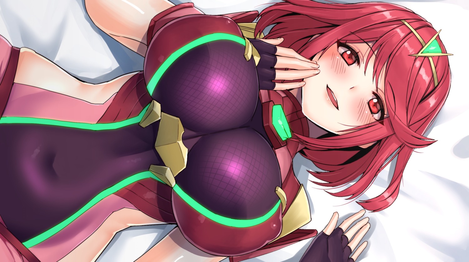 bodysuit erect_nipples homura_(xenoblade_2) hoosaku xenoblade xenoblade_chronicles_2