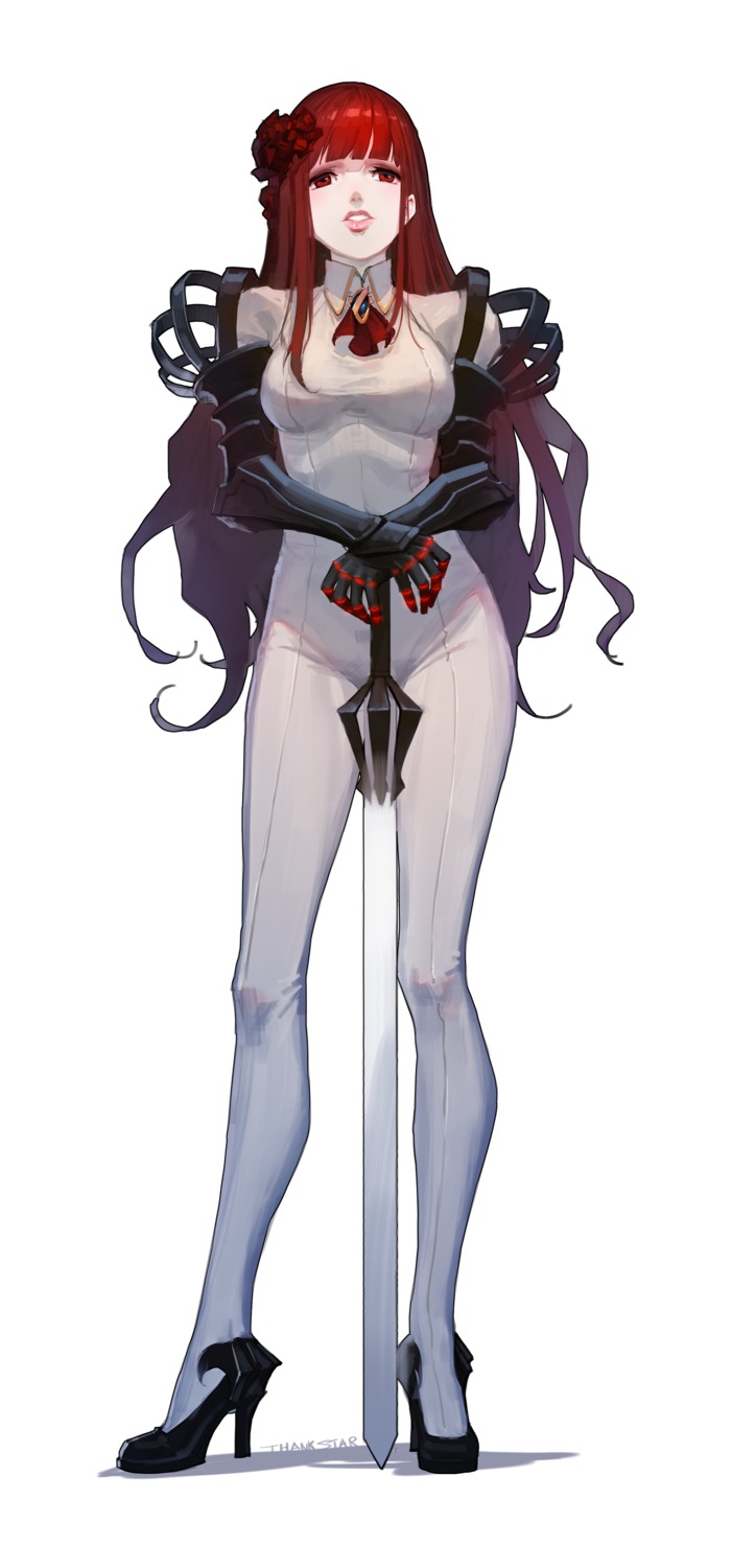 armor bodysuit heels sword thank_star