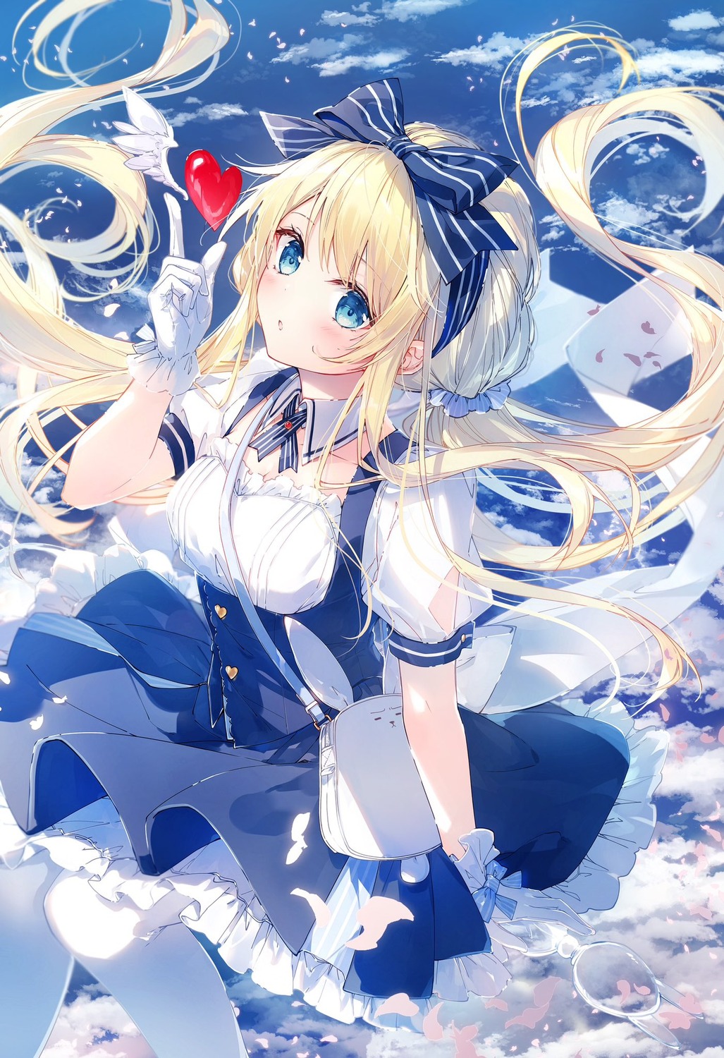 emori_miku_project emu_alice mochizuki_shiina skirt_lift thighhighs