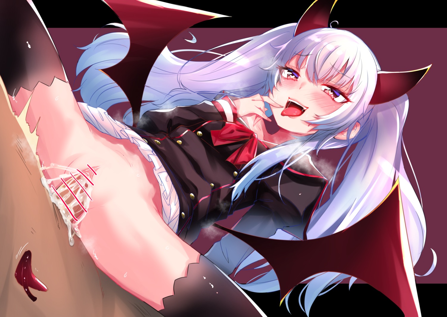 censored cum grim_aloe horns horonamin loli nopan penis pussy quiz_magic_academy seifuku sex skirt_lift tail thighhighs wings