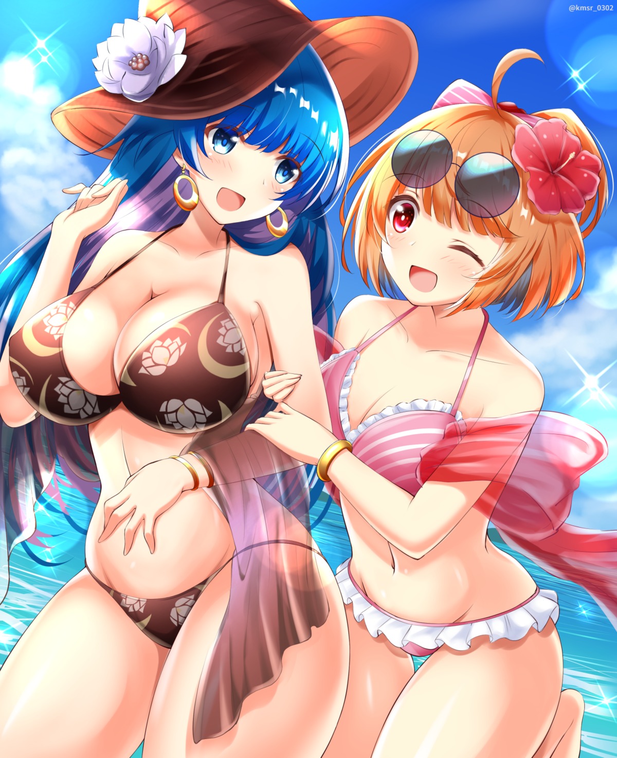 bikini cleavage kamishiro_(rsg10679) megane swimsuits