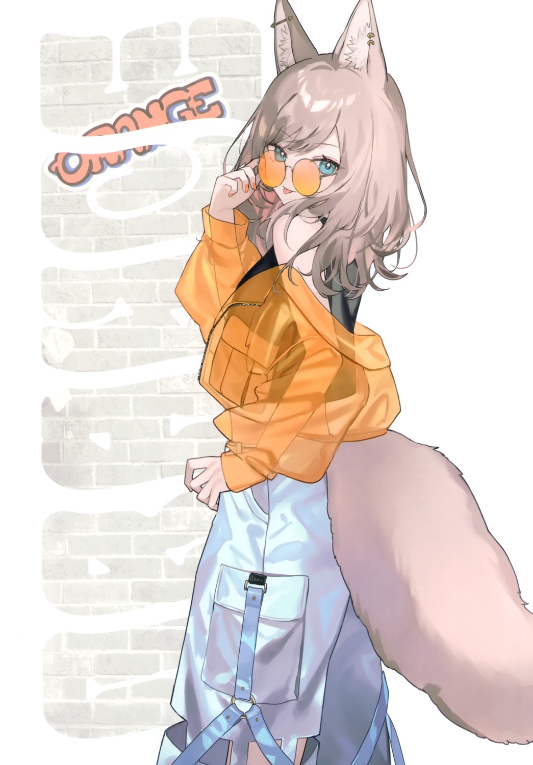 animal_ears kinako_mocchi megane see_through shugao tail